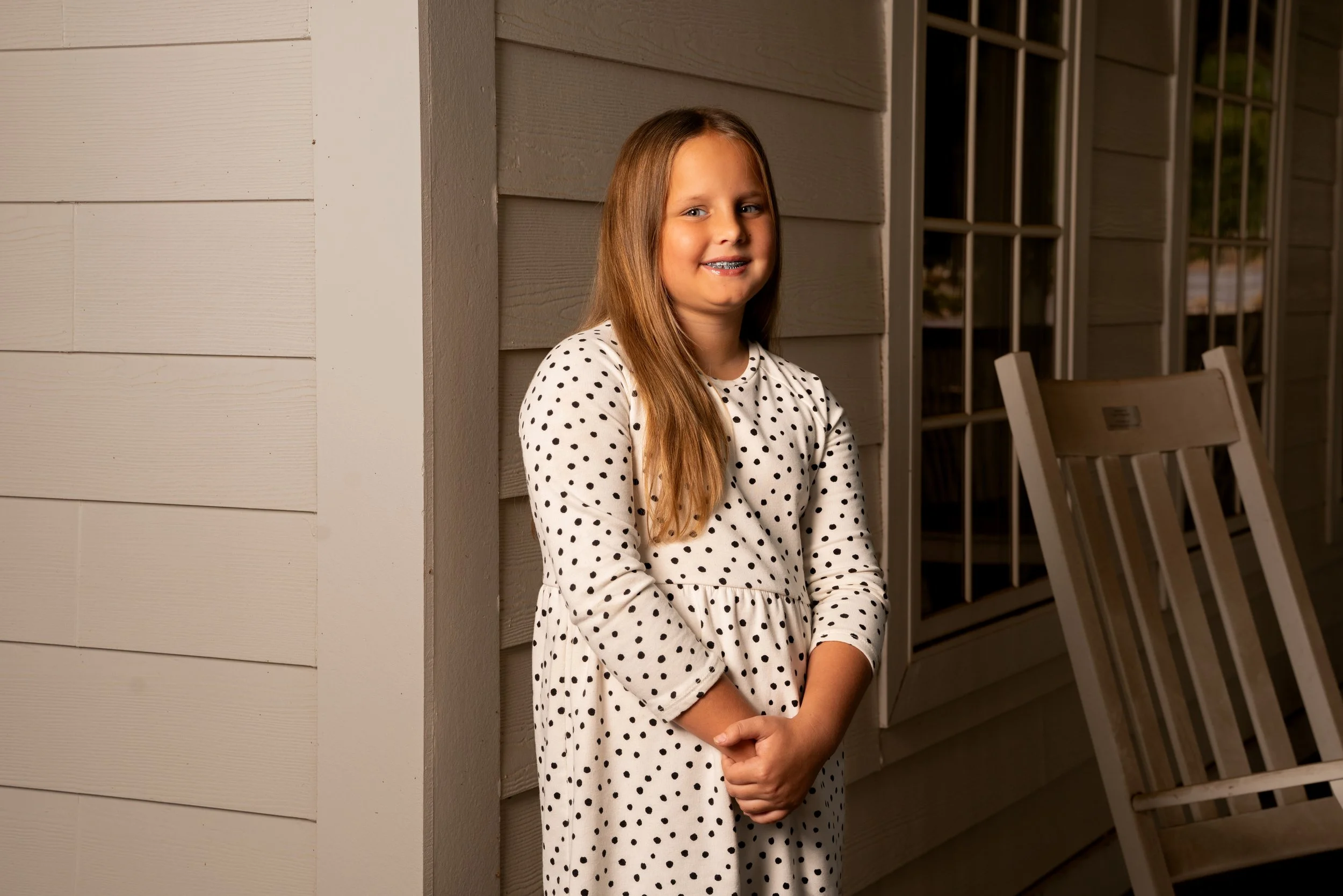 Child portrait with clean background and soft studio lighting in Buford GA