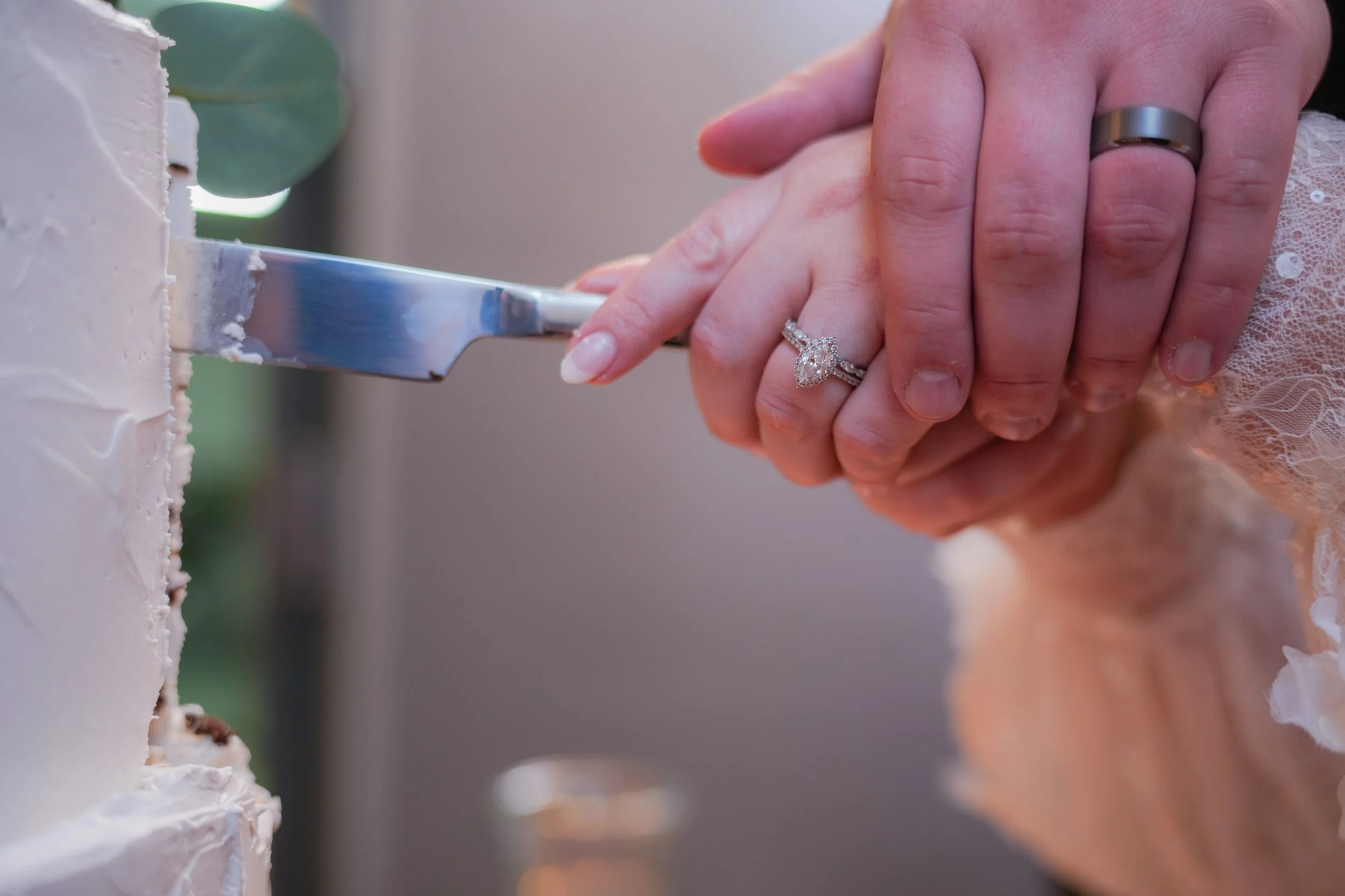 Couple Cutting a Cake In Monroe GA Photographed By River Pine Studios