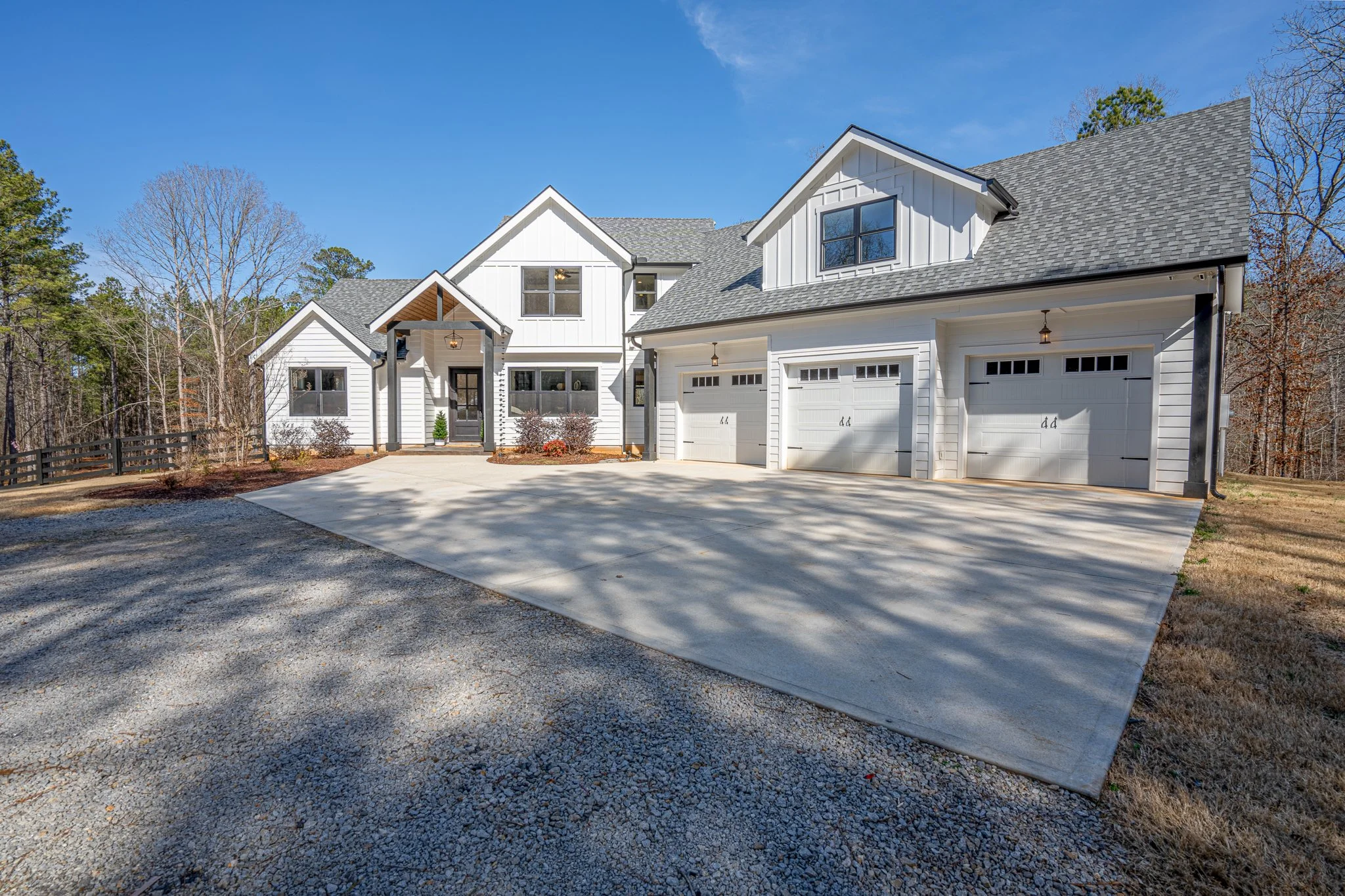 Luxury home exterior photographed professionally for real estate listing in Buford GA