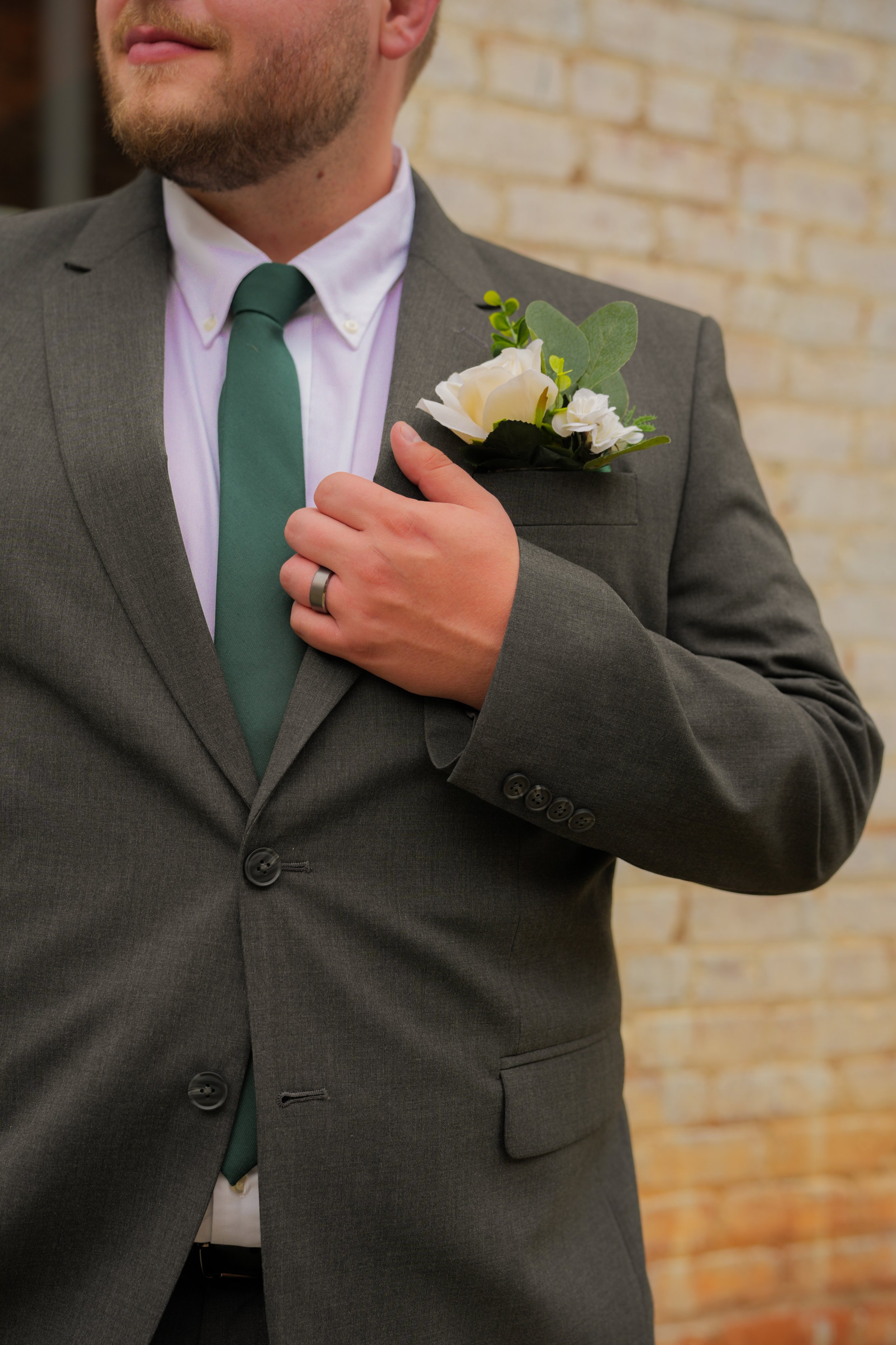 Posed groom portrait photographed professionally in Buford GA