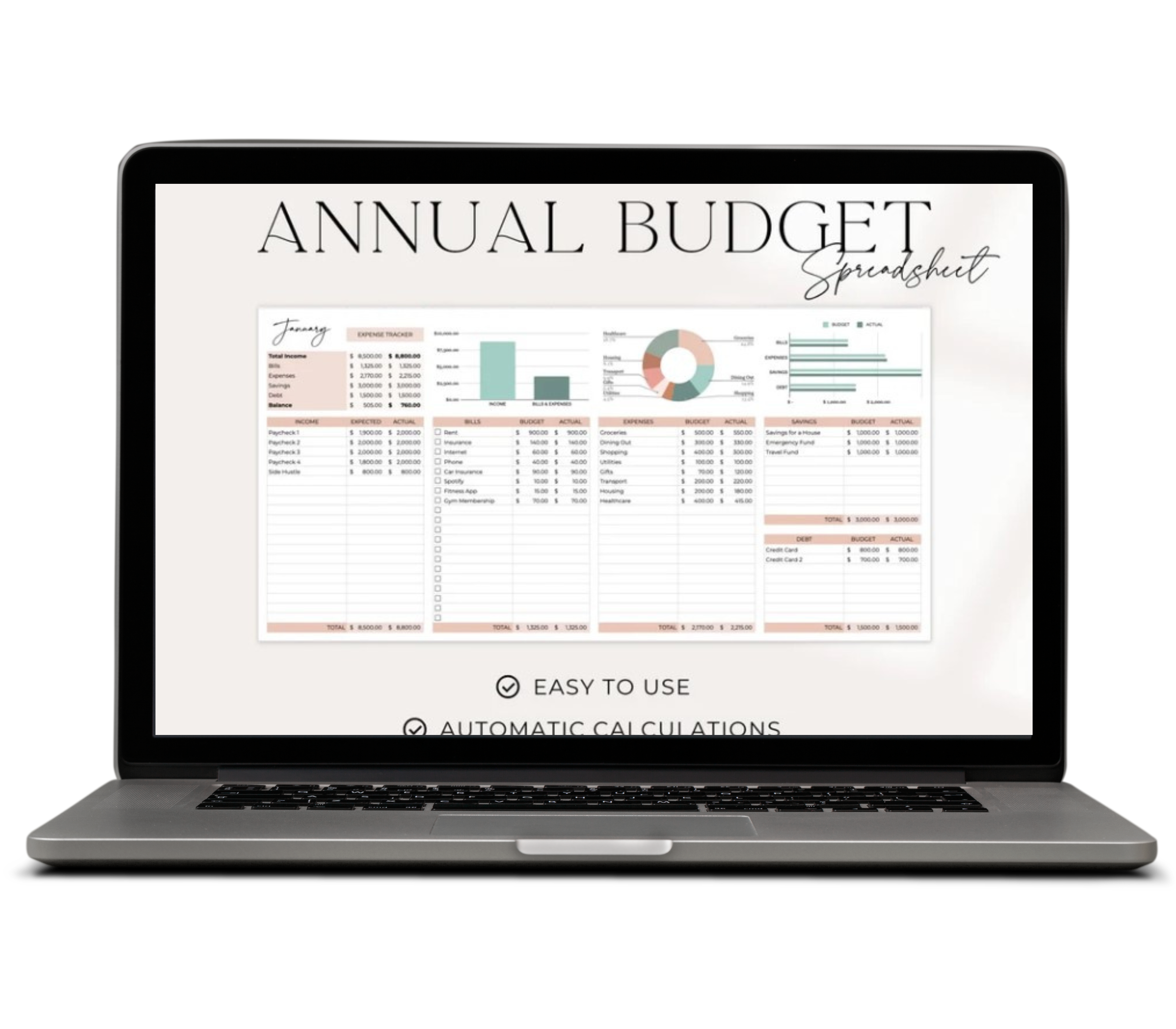 Annual Budget Spreadsheet