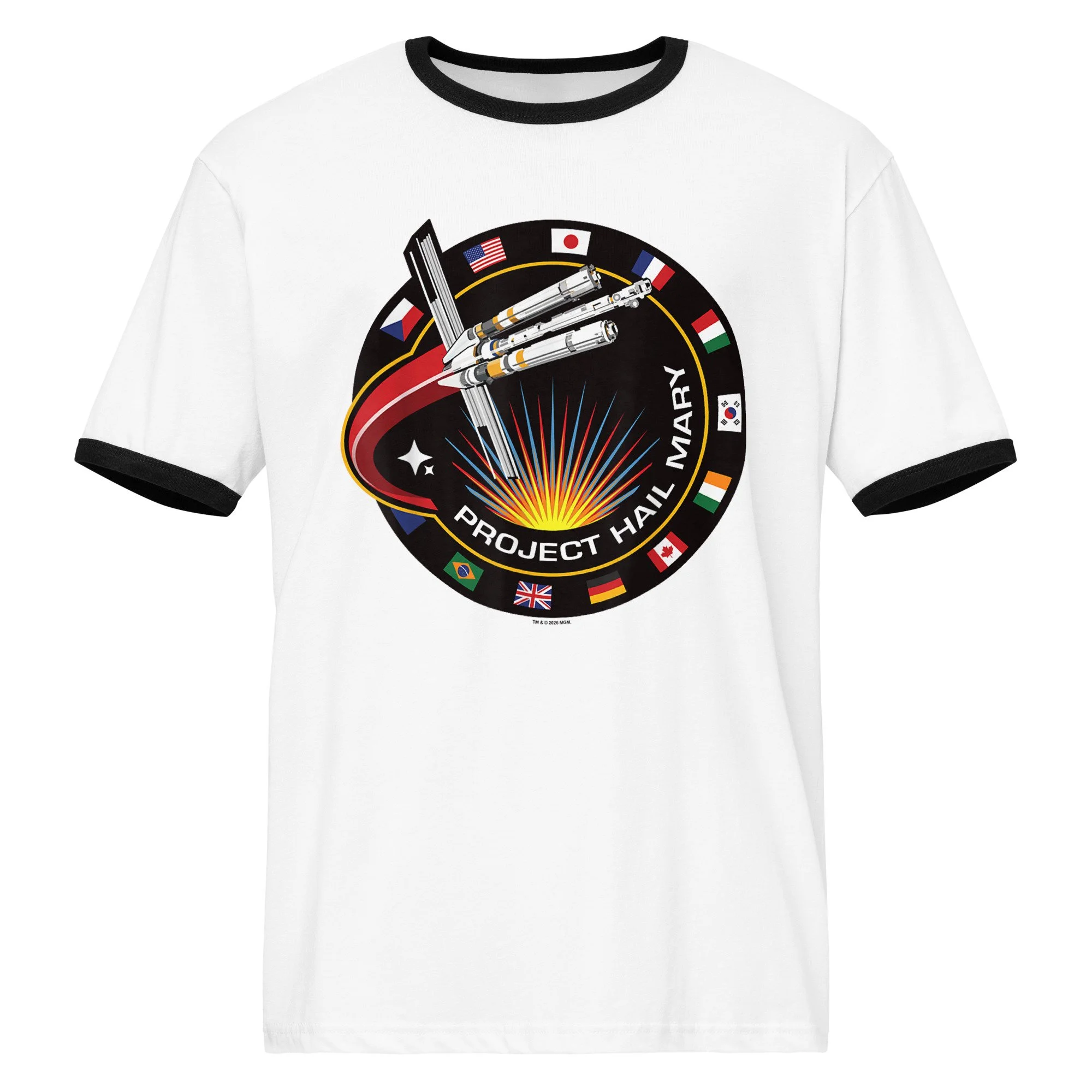 Project Hail Mary Inspired Mission Patch Unisex Ringer T-Shirt