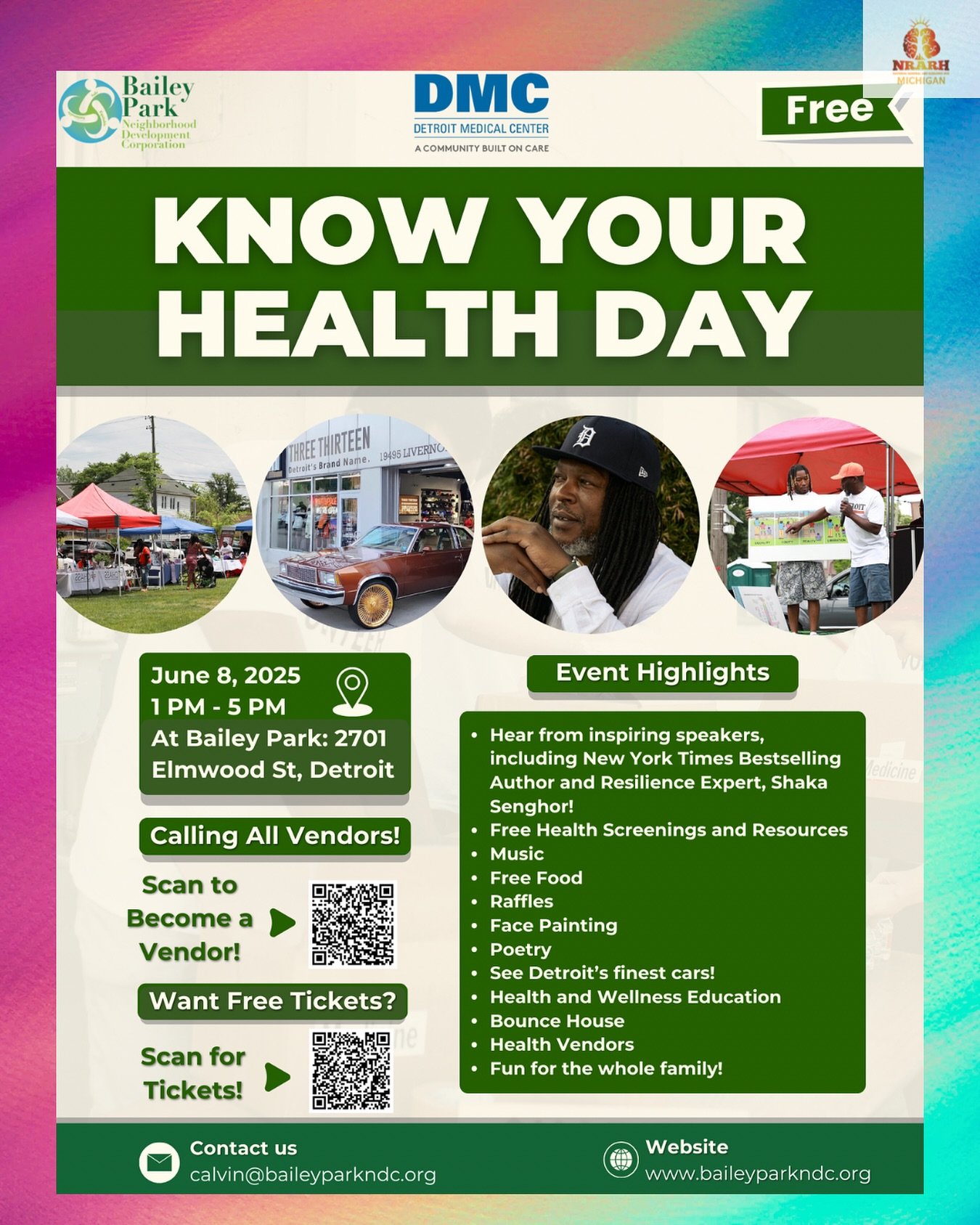 🎉 Join us at Know Your Health Day! 🎉

We&rsquo;re excited to be a vendor at this amazing community event hosted by Bailey Park Neighborhood Development Corporation &amp; DMC!

🗓 Sunday, June 8, 2025
🕐 1 PM &ndash; 5 PM
📍 Bailey Park &ndash; 2701
