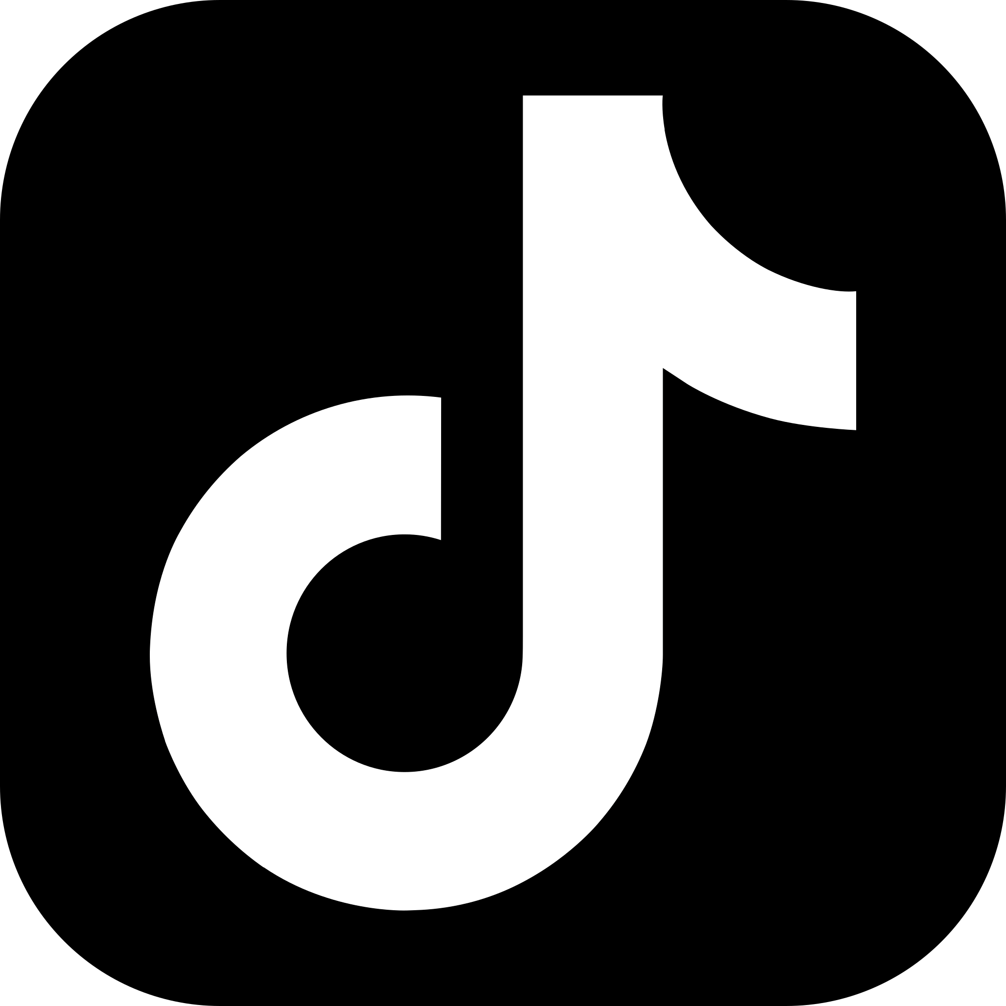 Black background with a white TikTok logo in the center.