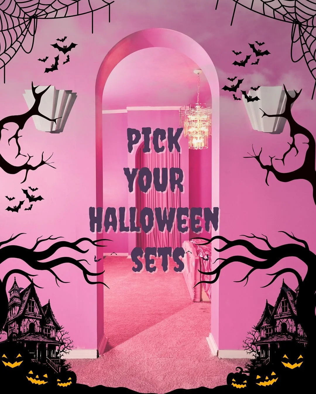 PICK YOUR HALLOWEEN MOVIE SET 🎬👻
We matched our rooms with classic horror vibes!
Choose a look, bring a story, then come make it real. 🎥🕯️