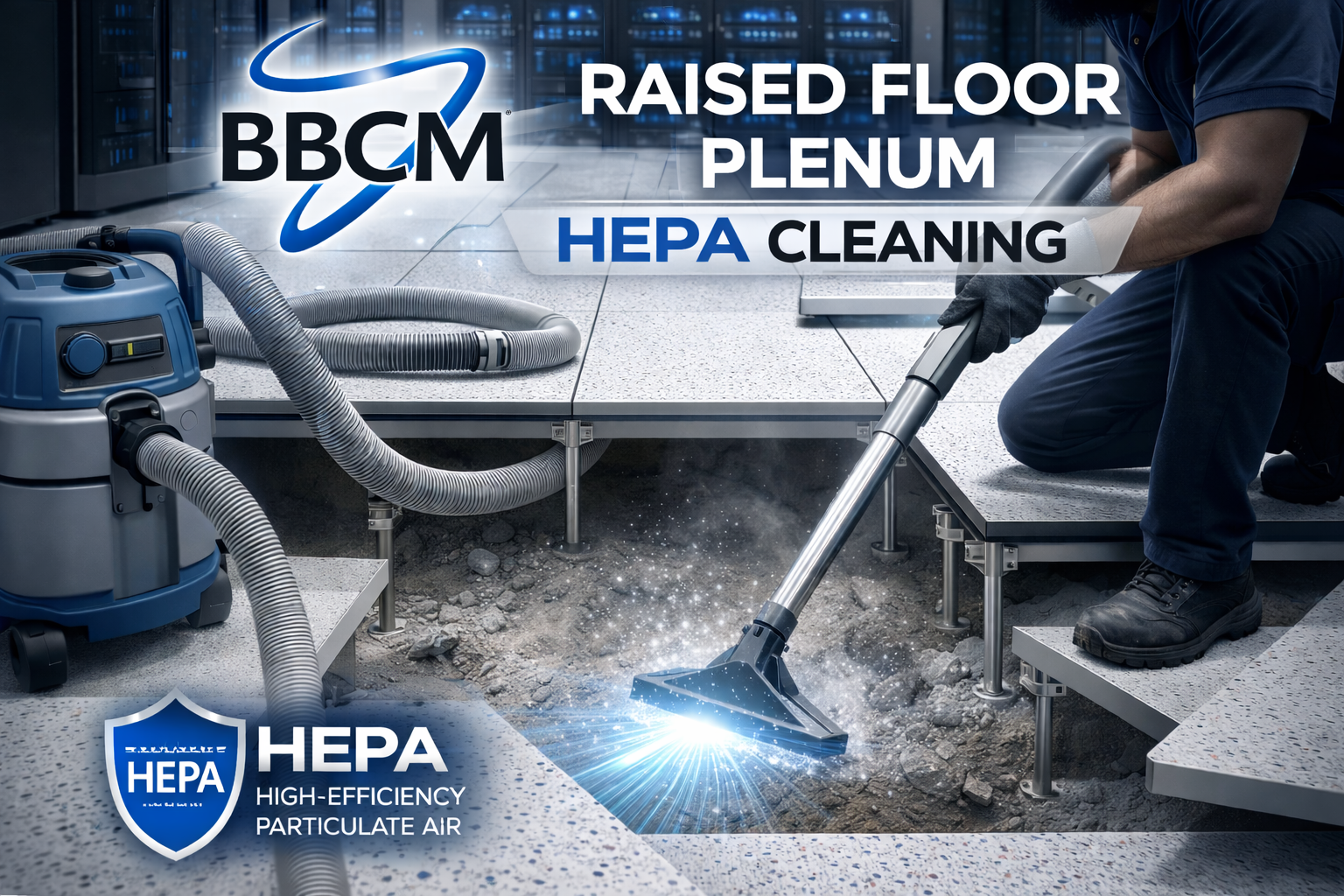 RAISED FLOOR PLENUM HEPA CLEANING