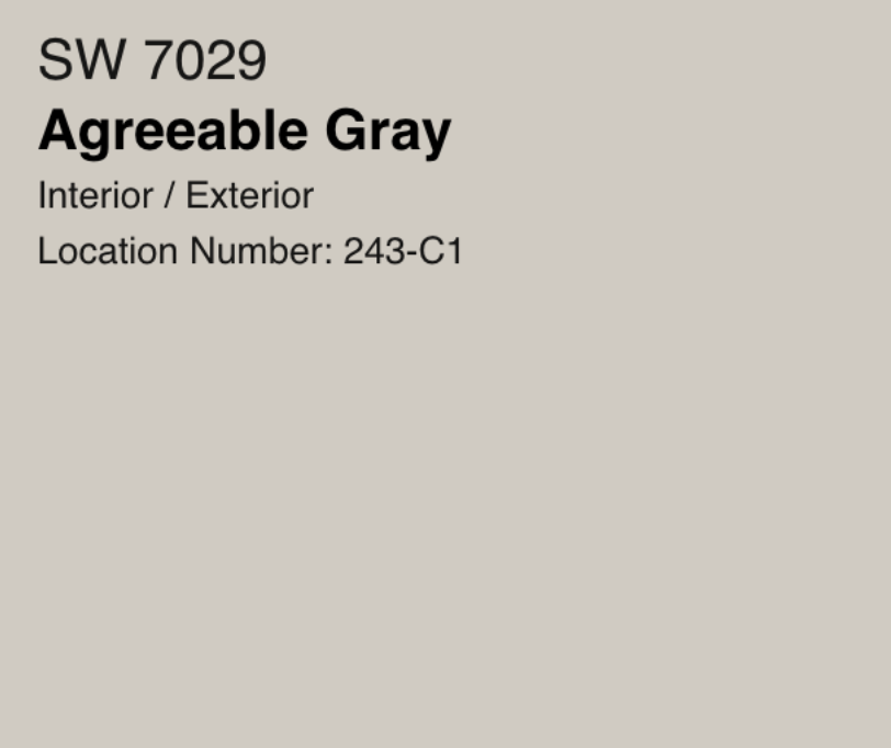 Built In Color - SW Agreeable Gray 