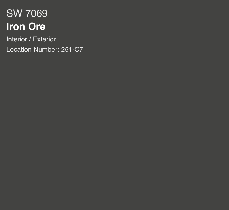 Accent Wall Color - SW Iron Ore