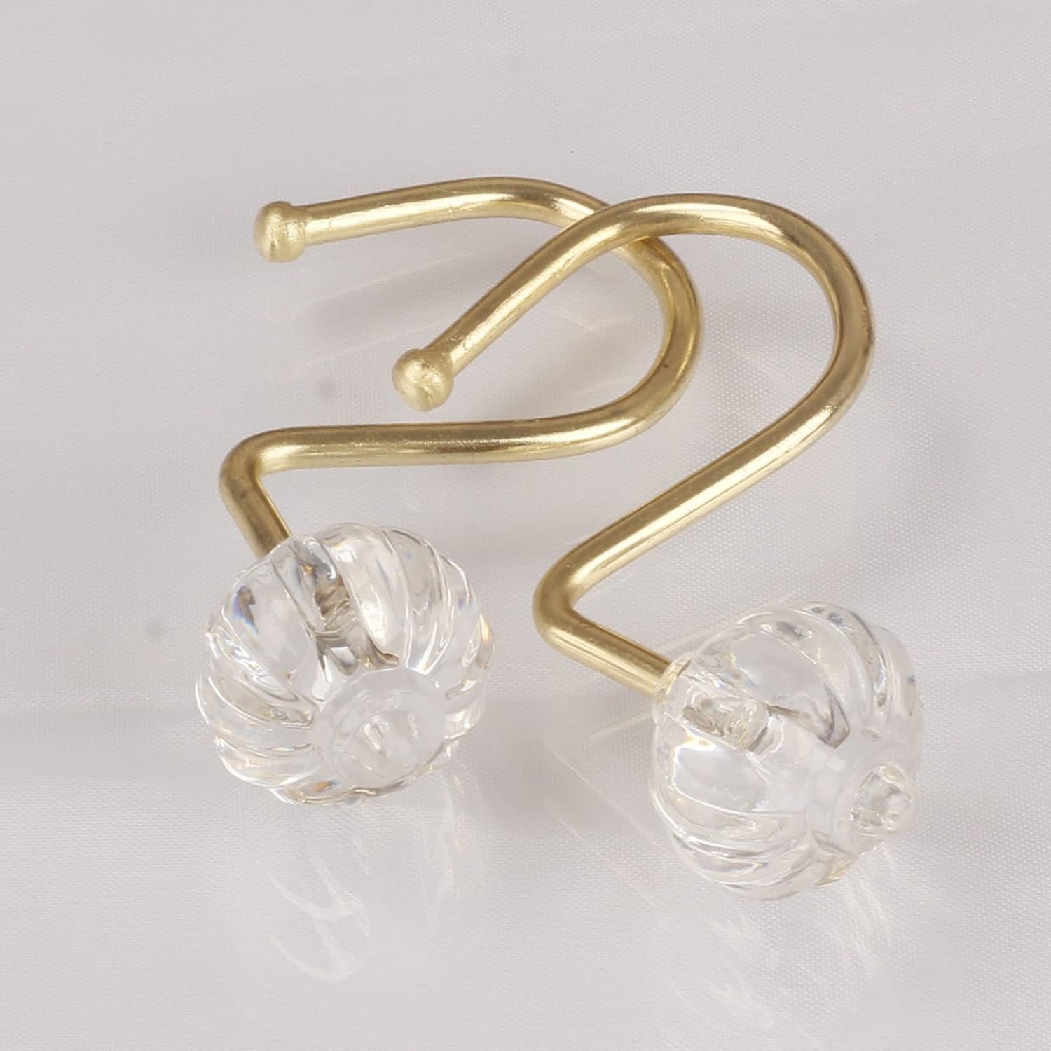 Gold & Crystal Shower Curtain Rings