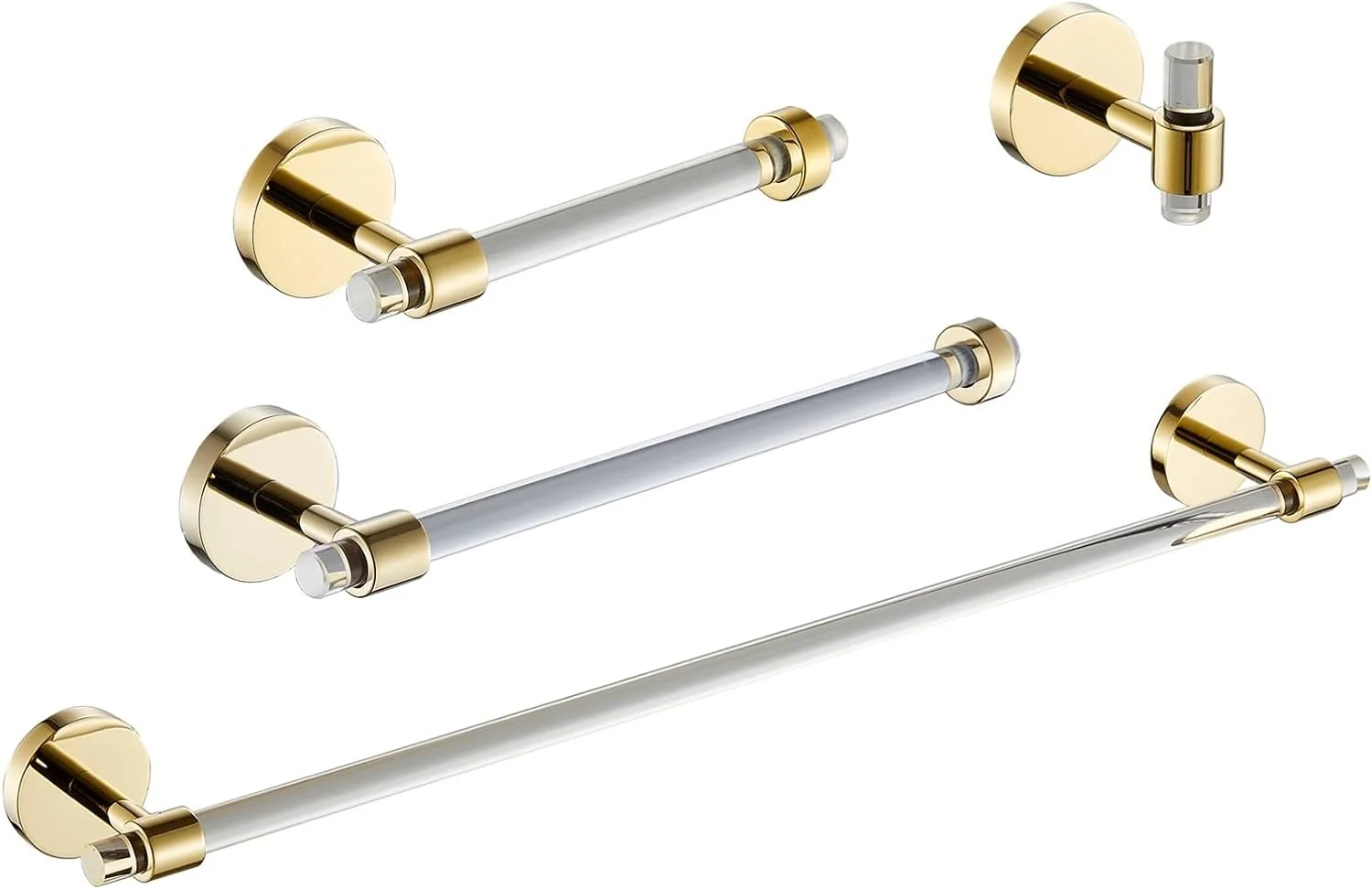 Acrylic Gold Bathroom Hardware 