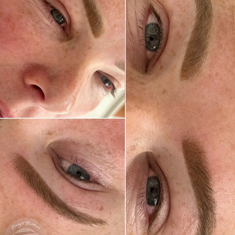 A little throwback to a great shape and color set. Settled into a soft skin stain behind all those hairs ❤️
#powderbrows