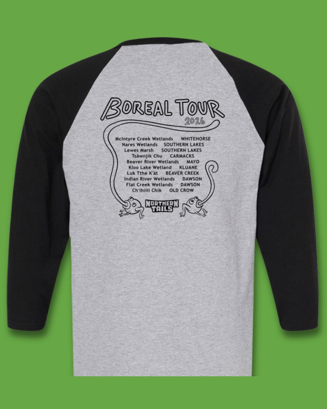 Northern Tails Season Two Merch - Back of Bogstreet Boys Tour Shirts