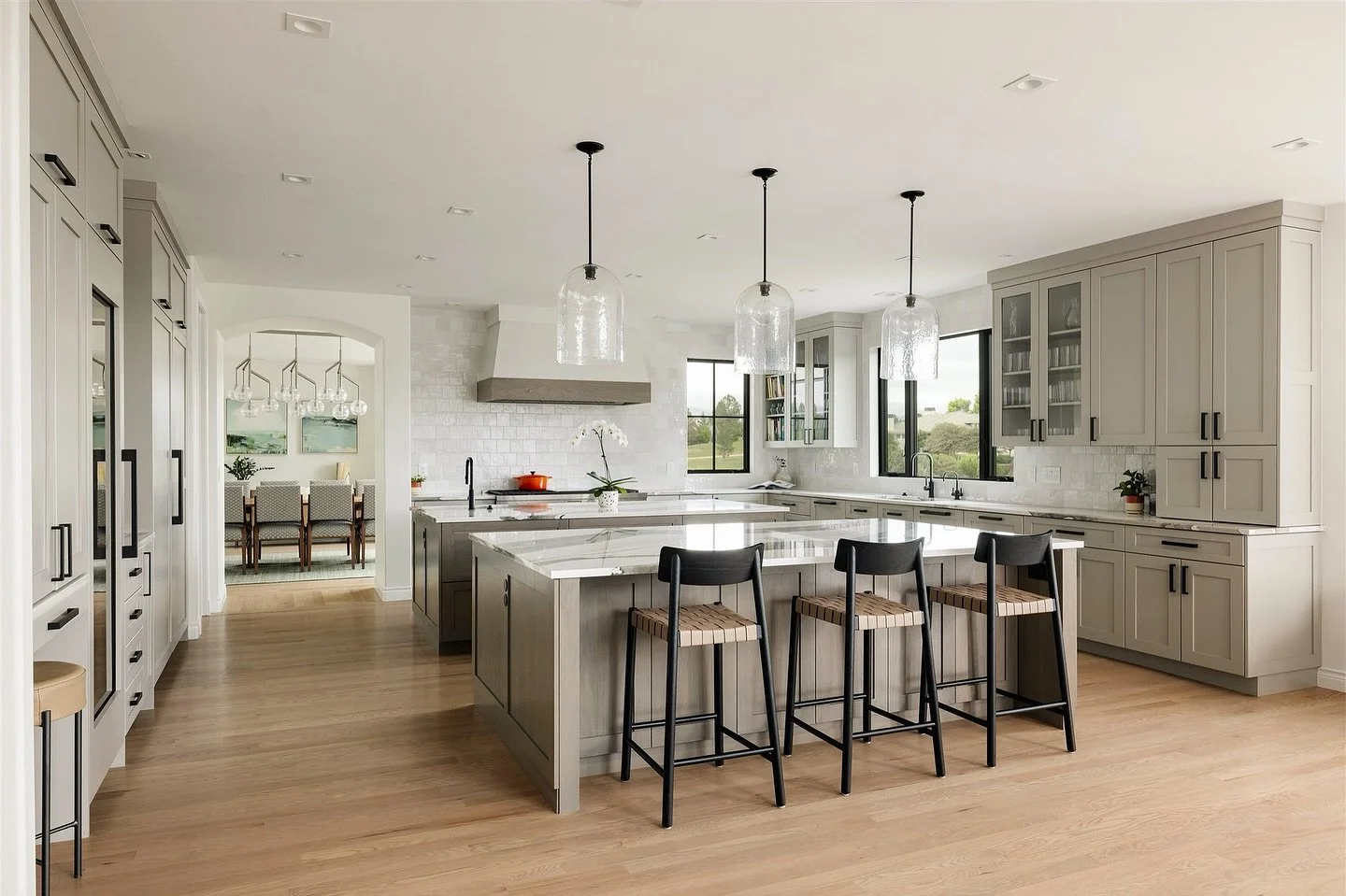 The kitchen at the Waterstone home for @meltondesignbuild