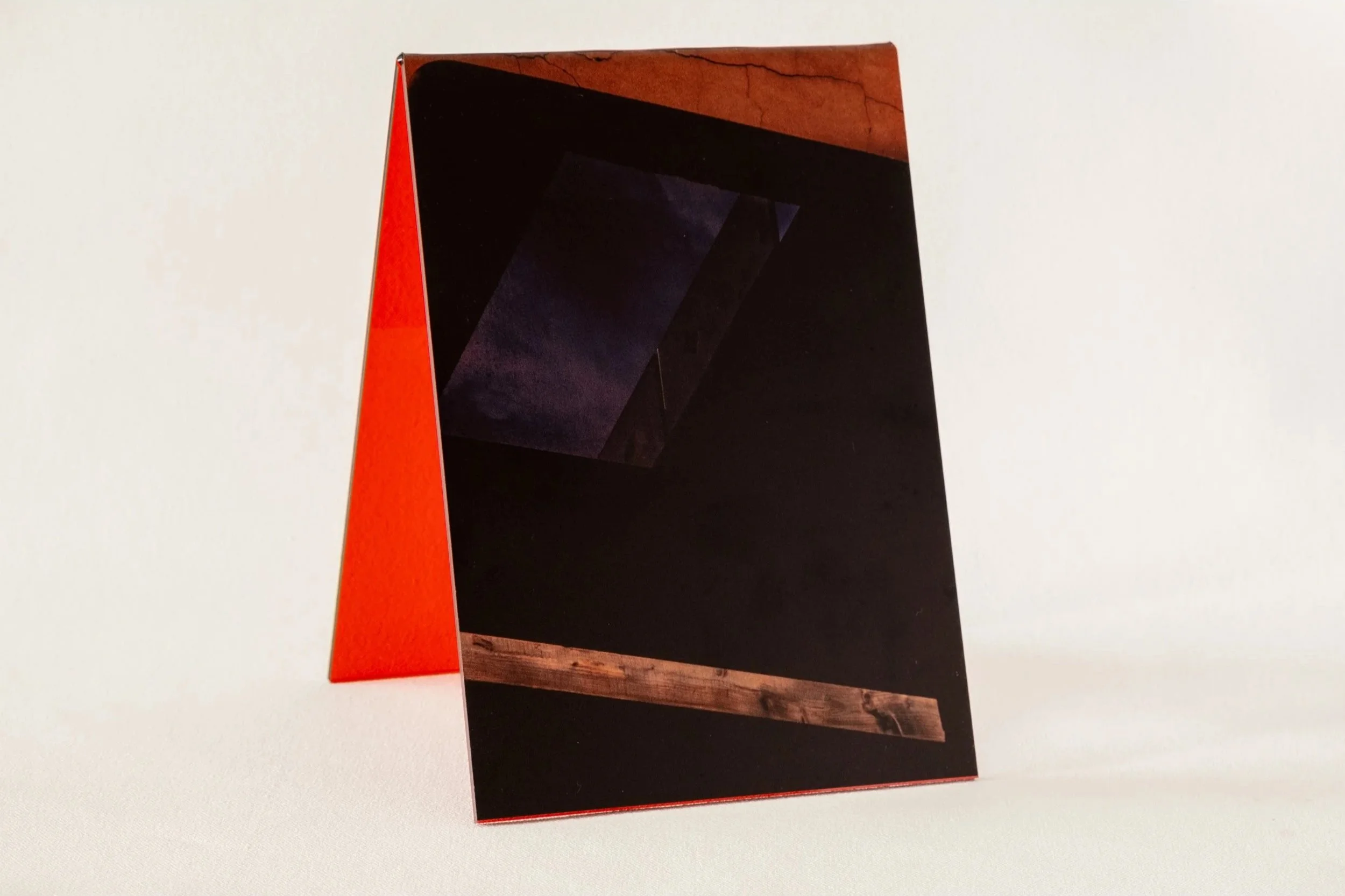 Token #5, uv print on red tint acrylic folded a-frame 15 x 21cm, 2024