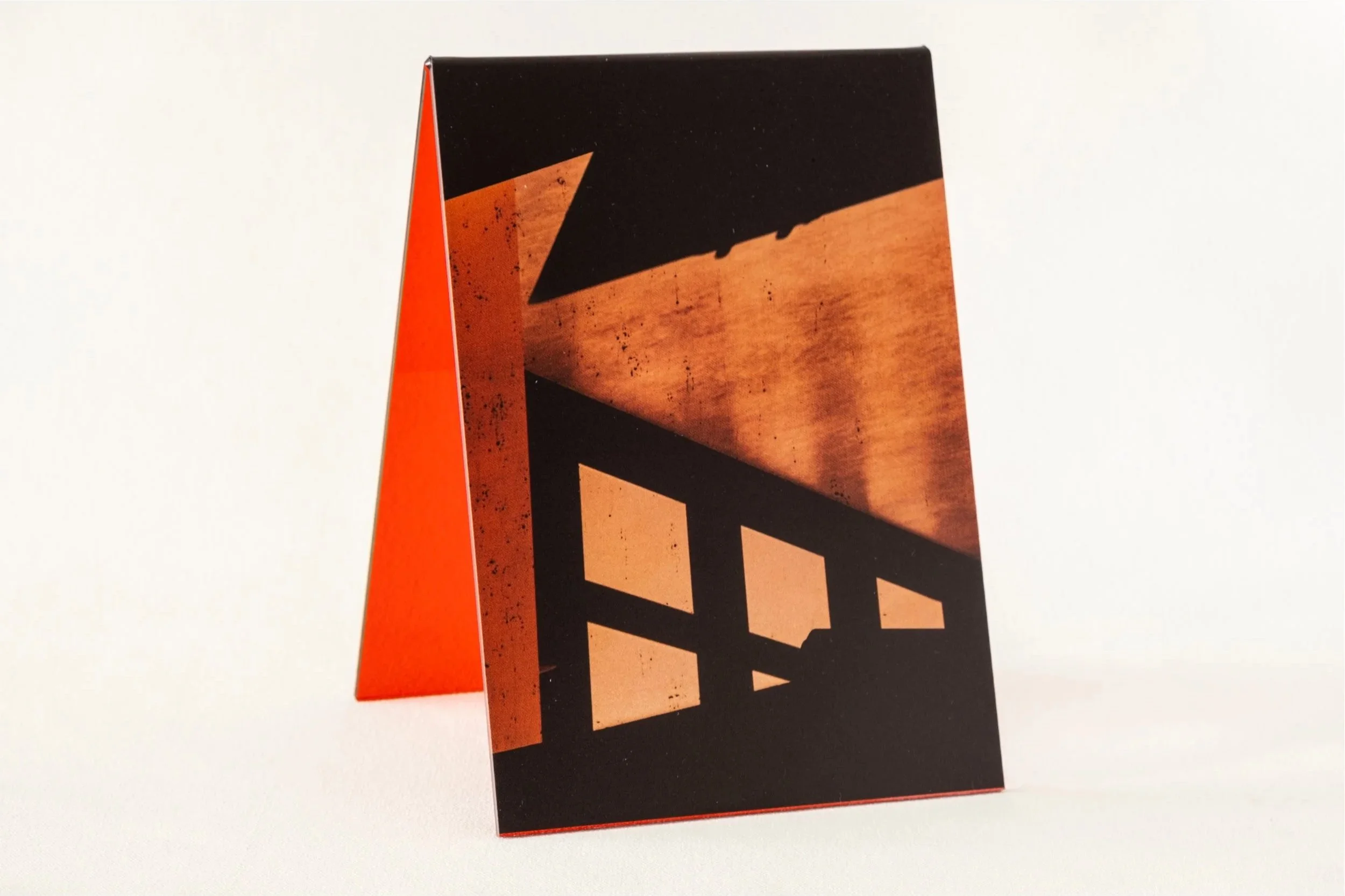 Token #1, uv print on red tint acrylic folded a-frame 15 x 21cm, 2024