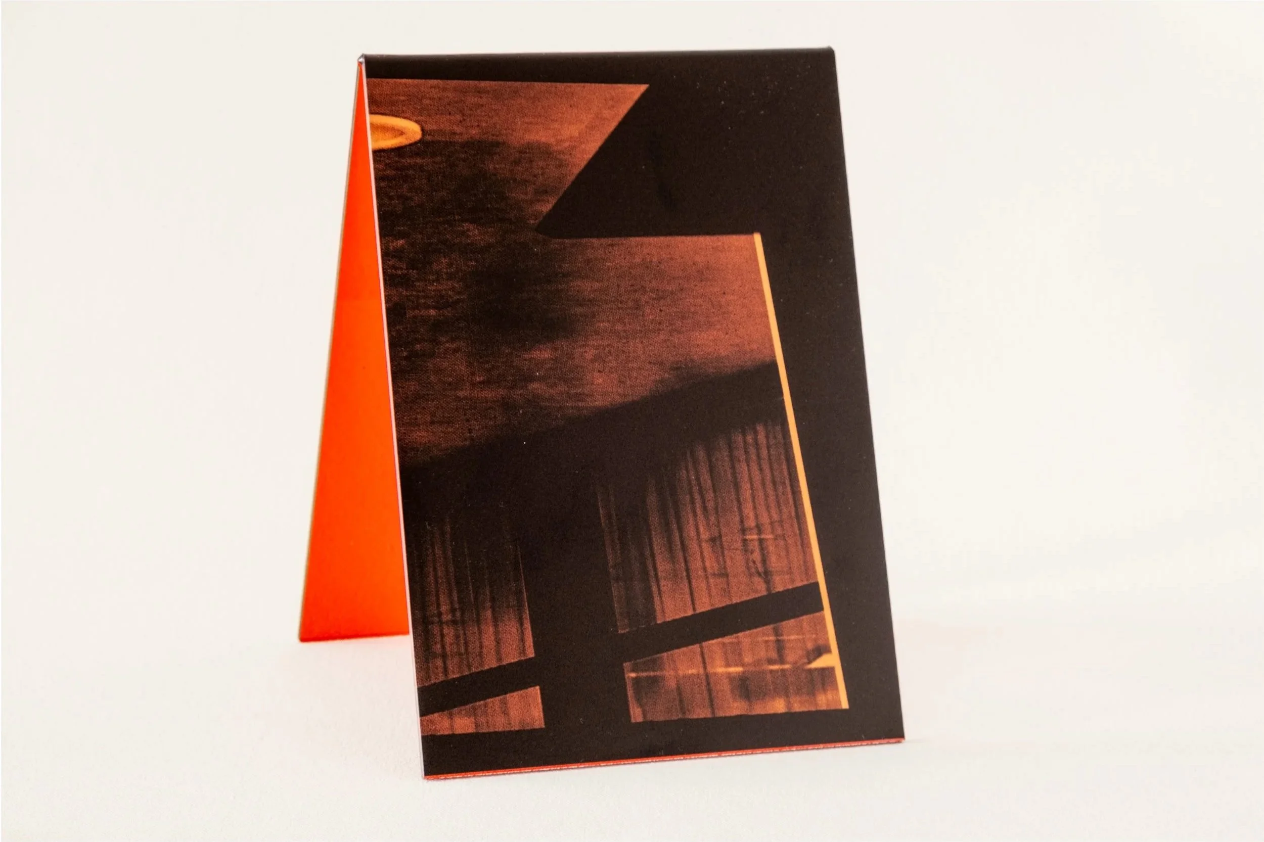 Token #2, uv print on red tint acrylic folded a-frame 15 x 21cm, 2024