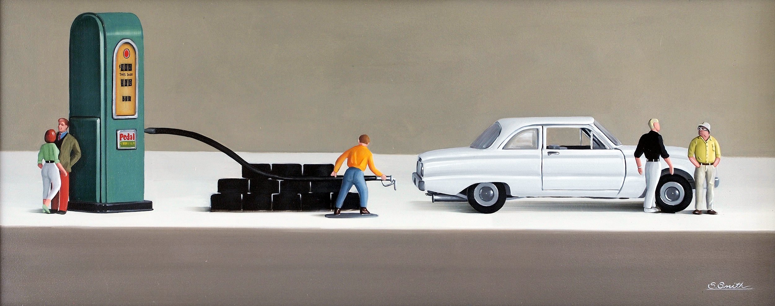 Have You Seen My Girlfriend? 2012, Oil on panel - 25 x 60cm