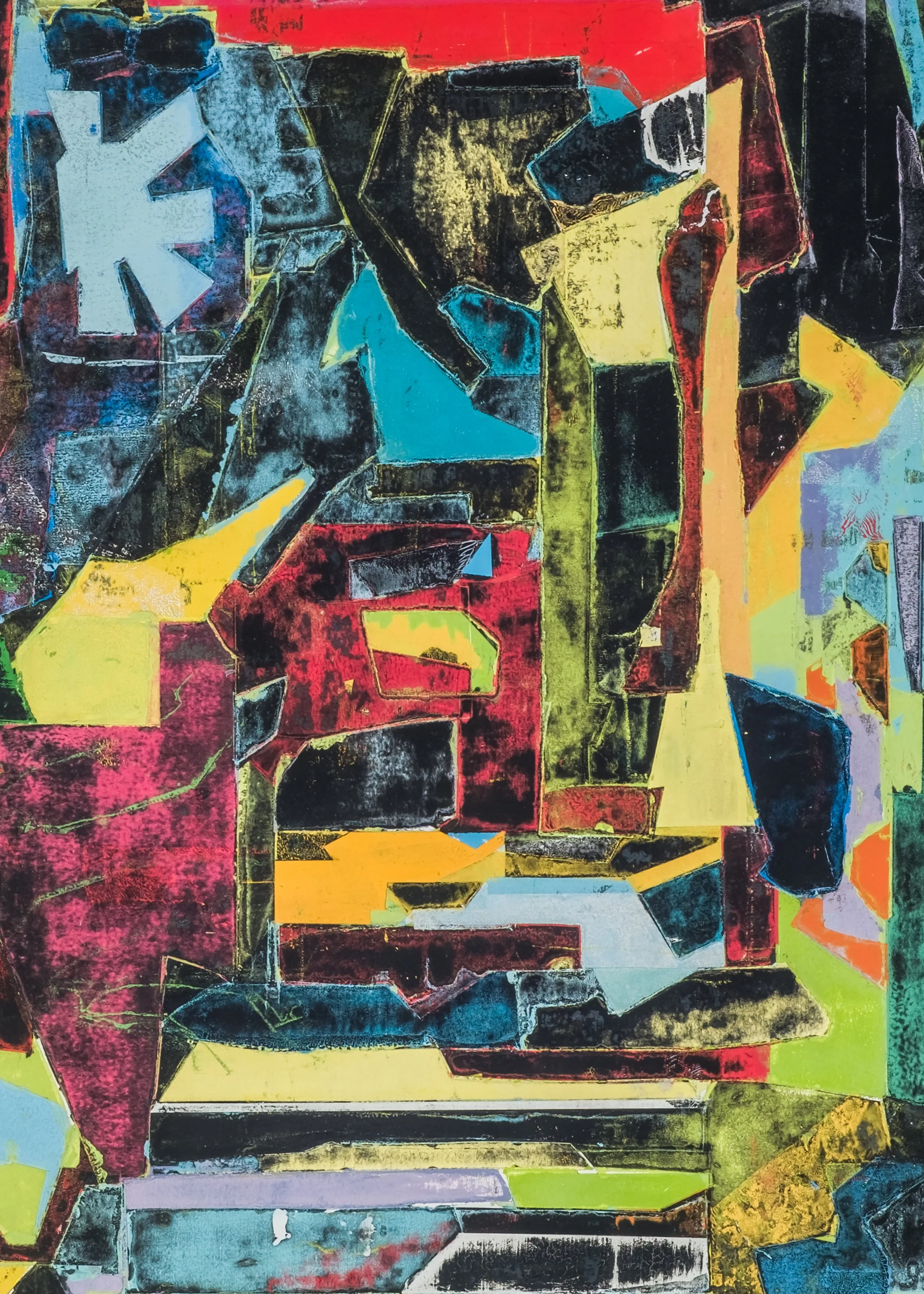 Stuart-Smith-Abstract-Oil-Painting-on-panel-Can I Tell You Something-Abstract-Collage-Panel_Close up.jpg