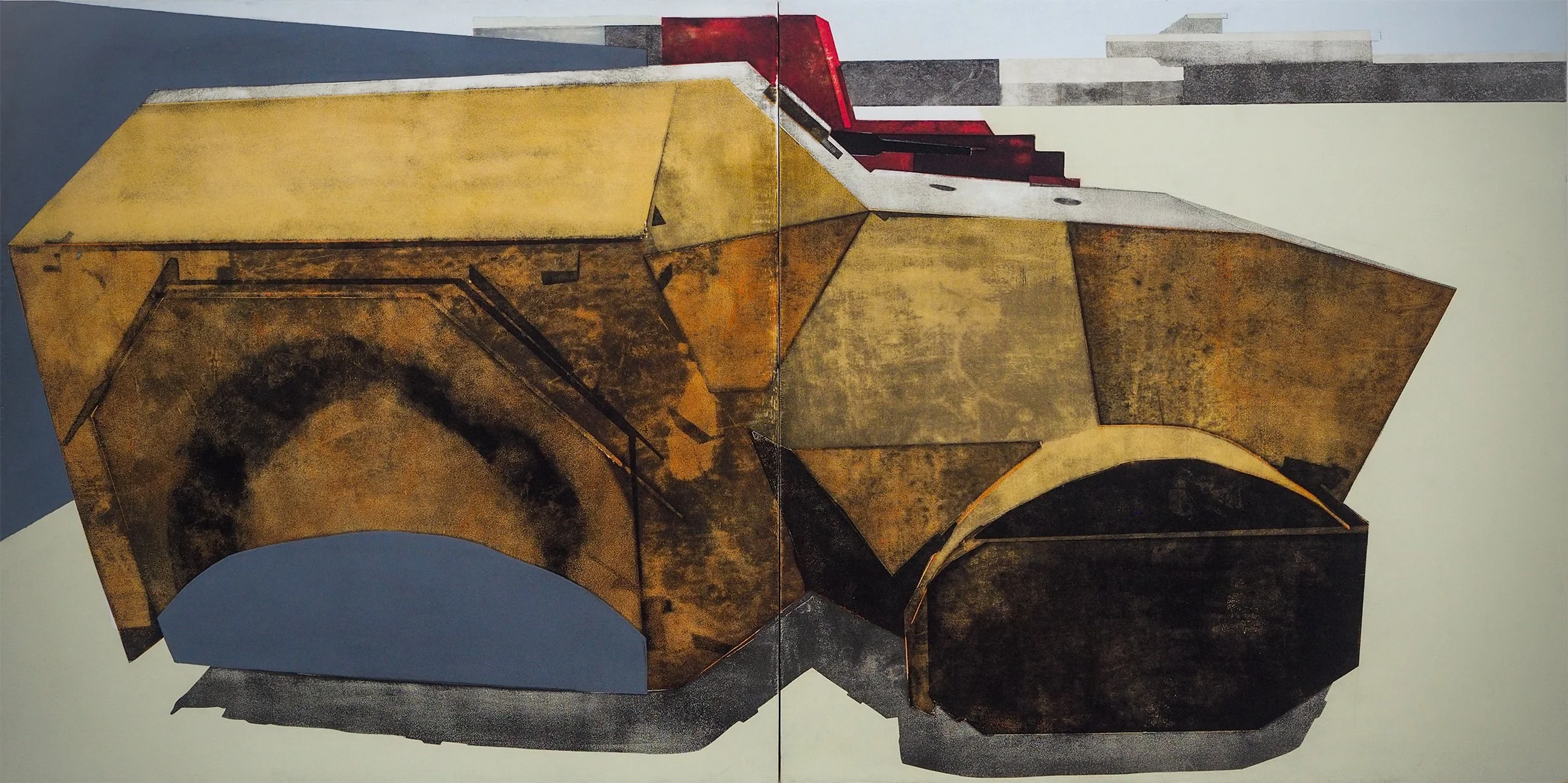 Chrysler (nice and new and smart), oil on panel, 60 x 120cm, 2018