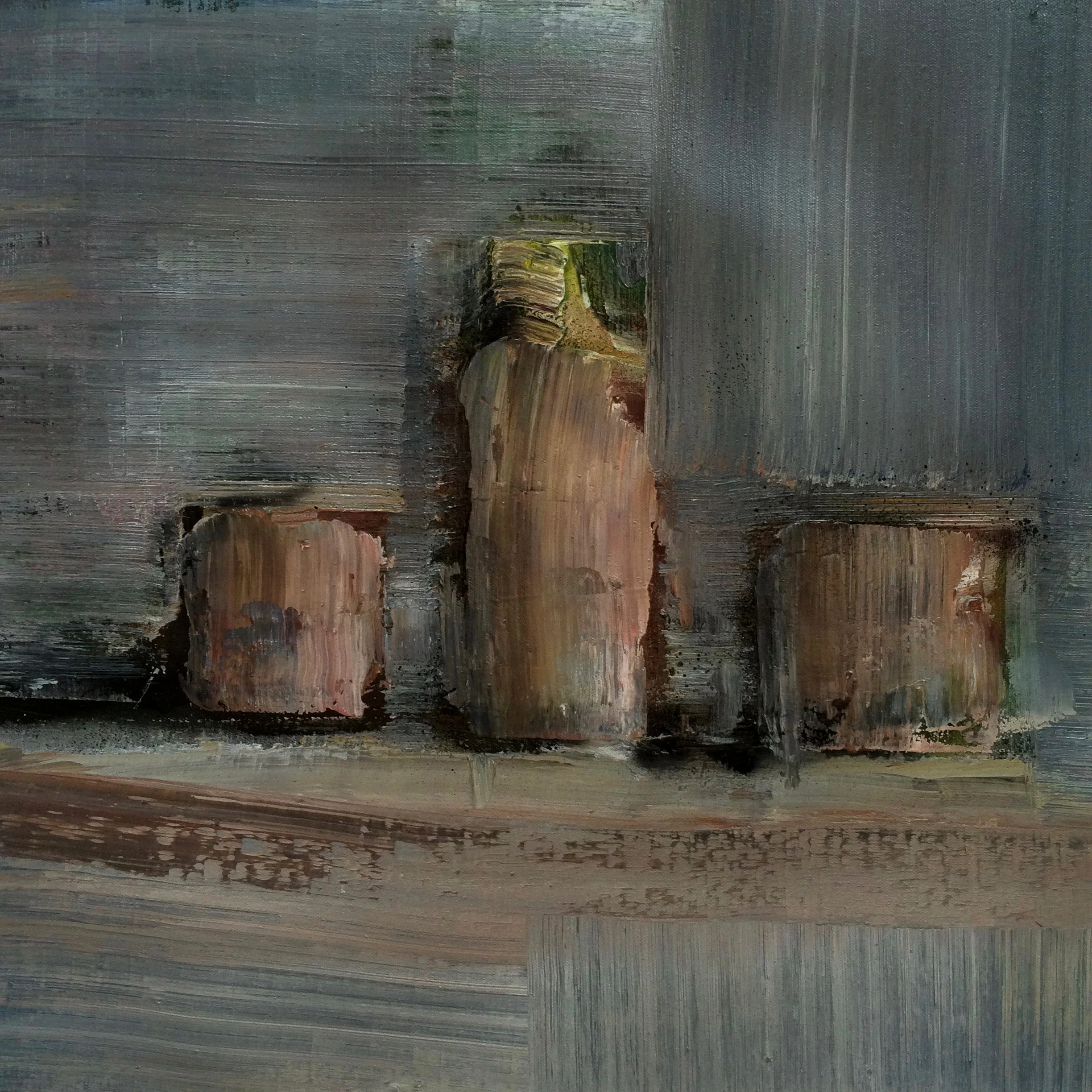 Throw, 2016, Oil & enamel on canvas - 50 x 50cm