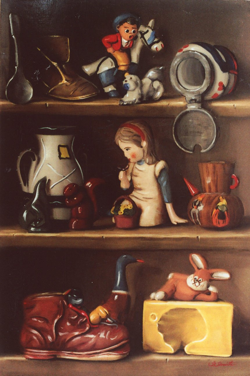 Thrift Store, 2004, Oil on Pane l- 30 x 40cm
