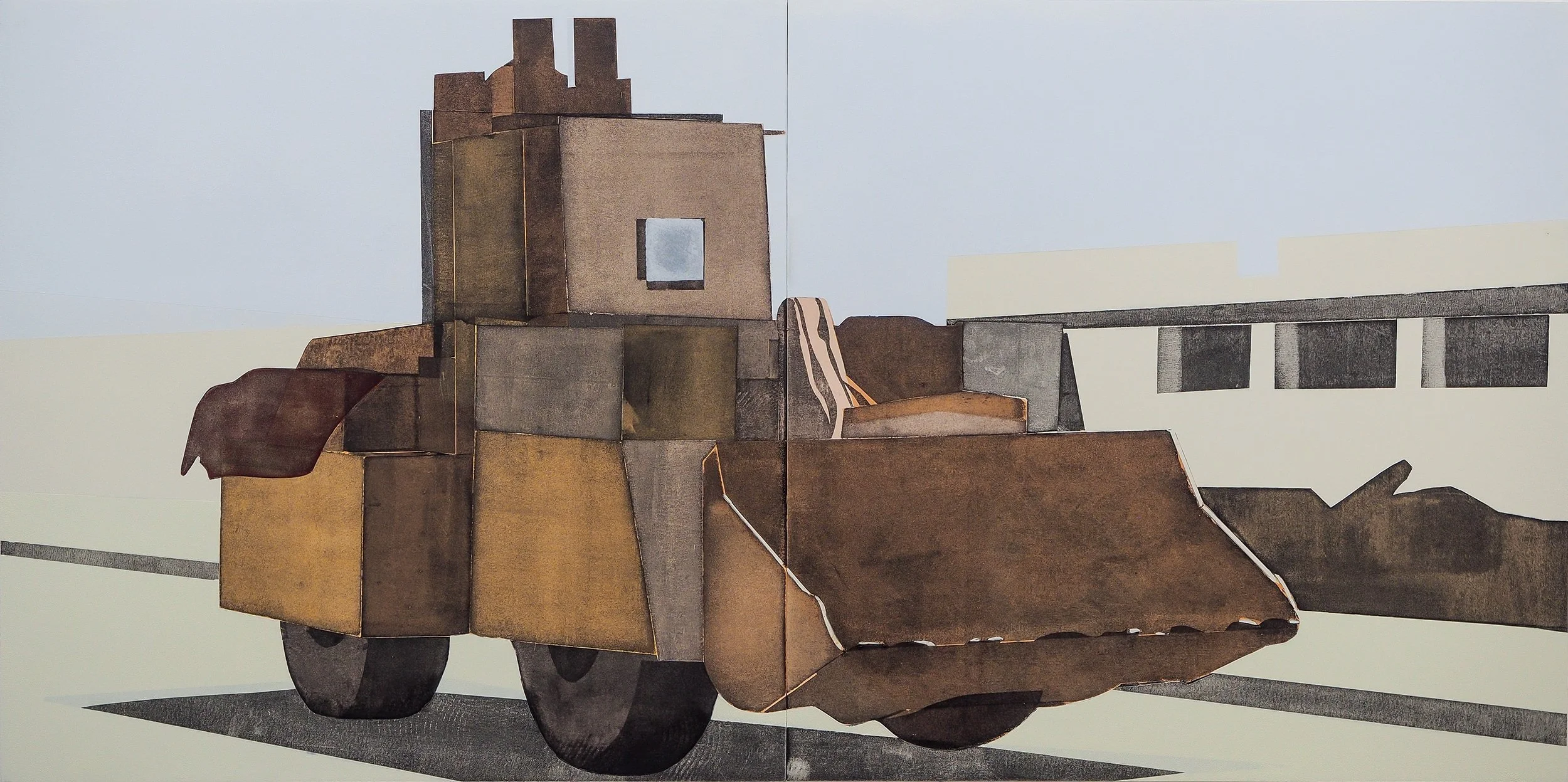 John Deere (right and legal), 2018, Oil on gesso panel - 60 x 60 x 2.2cm
