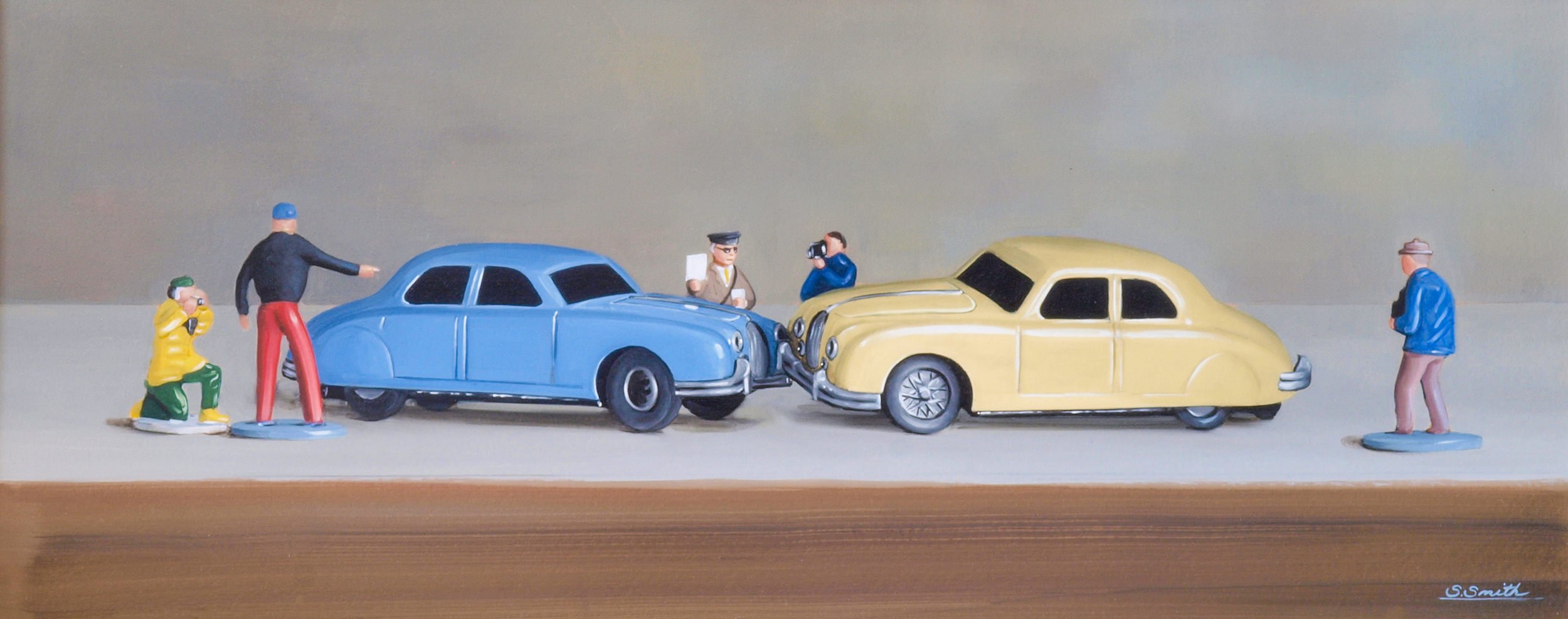 Insurance Job, 2012, Oil on panel - 60 x 25cm