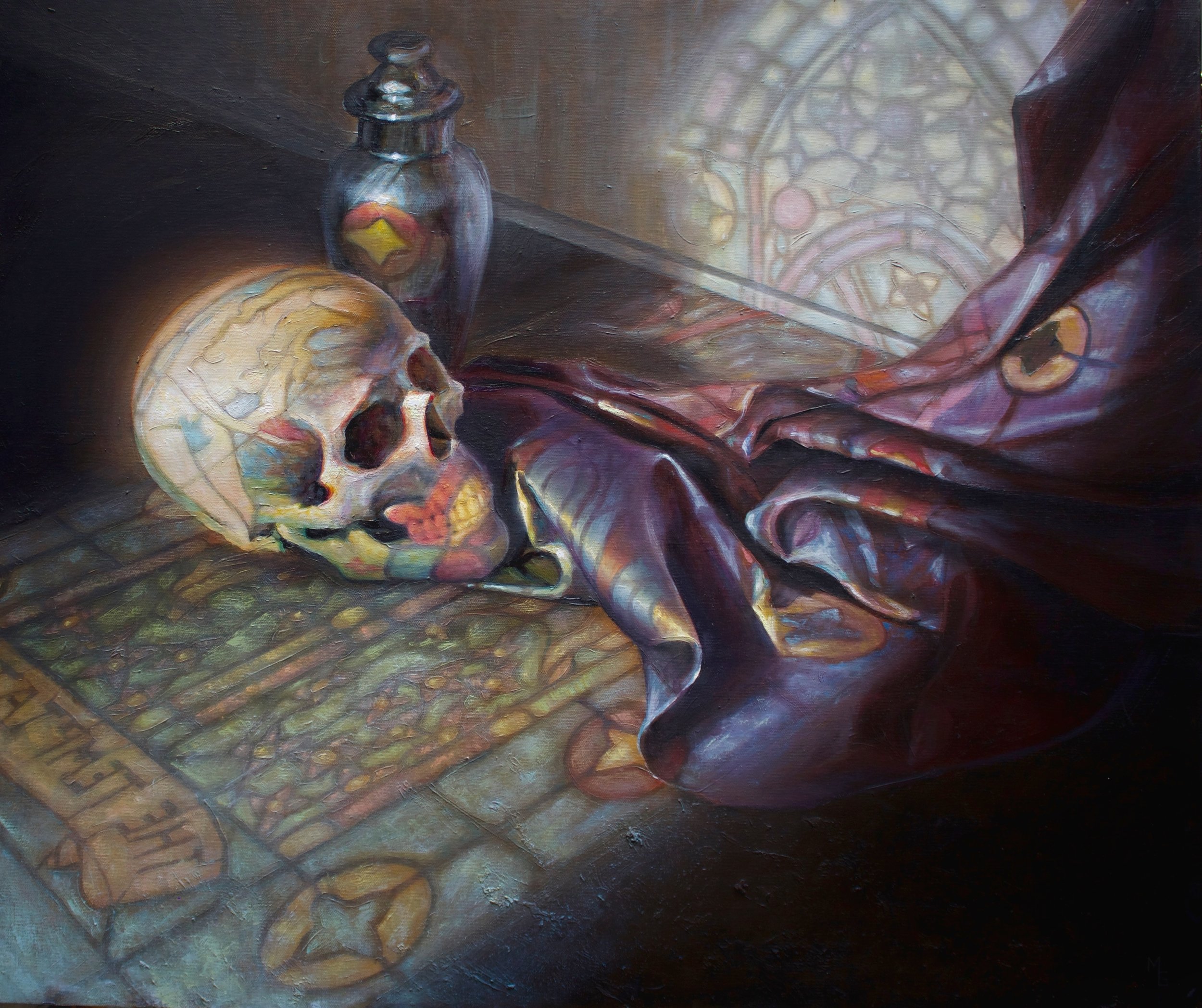 “Memento Mori” 
Oil on linen panel 