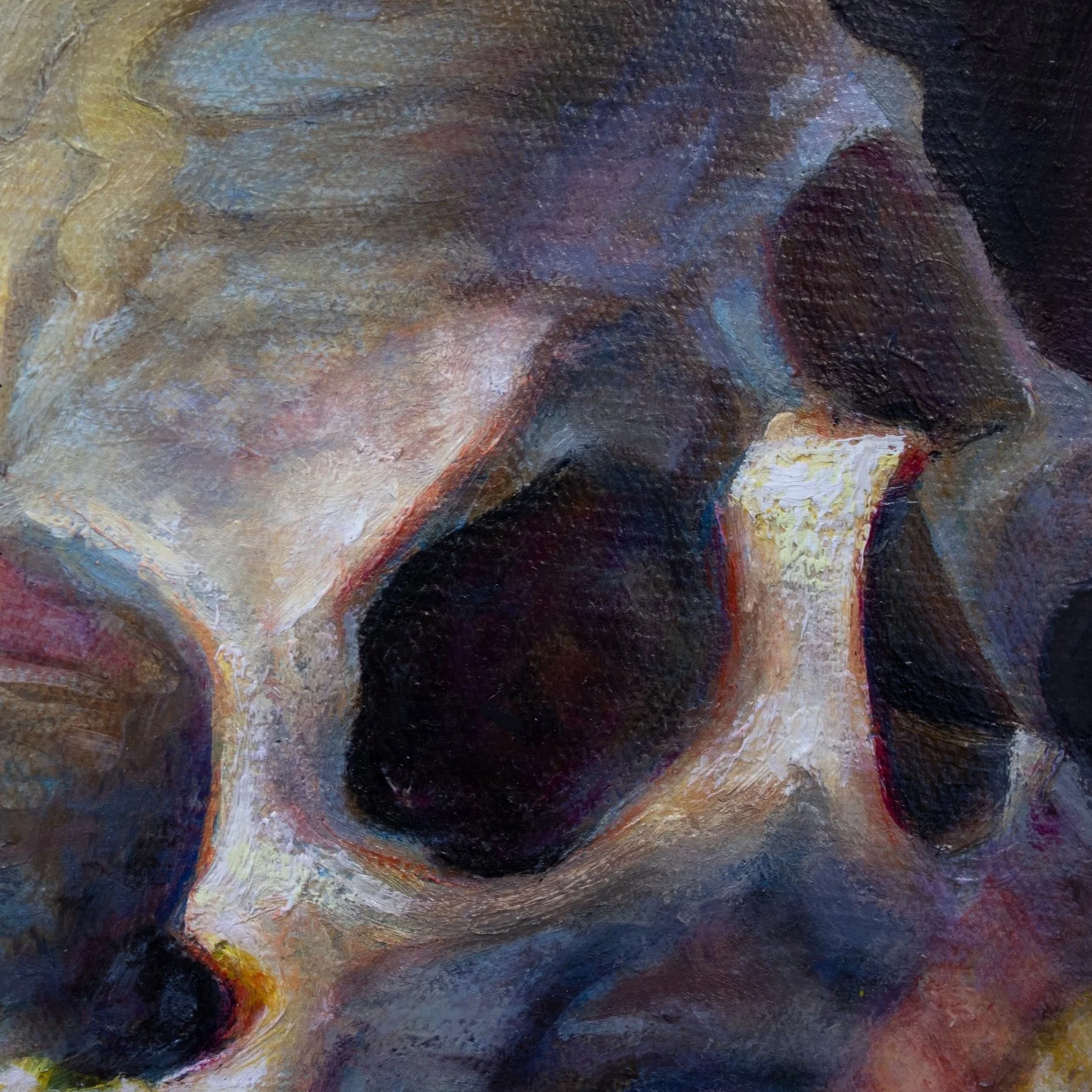 “Memento Mori” [Detail]
Oil on linen panel 