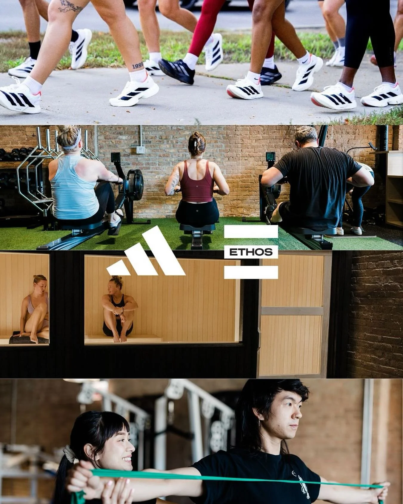 Ethos All In Experience:
Powered by adidas Running
Nov 8th 10a-12:30p

Powered by adidas Running, this day will feature demos of the award-winning
Adizero EVO SL and Adizero Boston 13 shoes, alongside a mix of mini-sessions
in our recovery area (saun