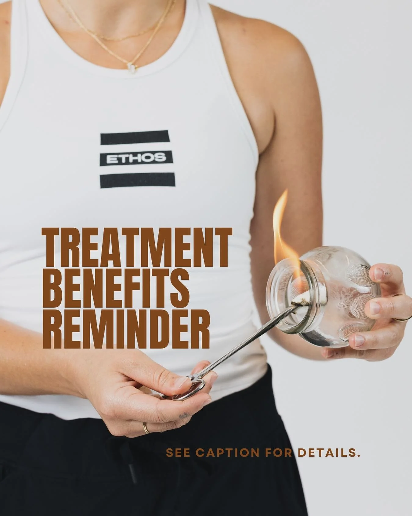 END OF YEAR ETHOS TREATMENT BENEFITS REMINDER 
👀📣💪✨❄️

Take advantage of your insurance and HSA/FSA benefits at the Ethos Treatment clinic before year&rsquo;s end! 

Most deductibles, out of pocket maximums, and HSA/FSA funds reset at the end of t