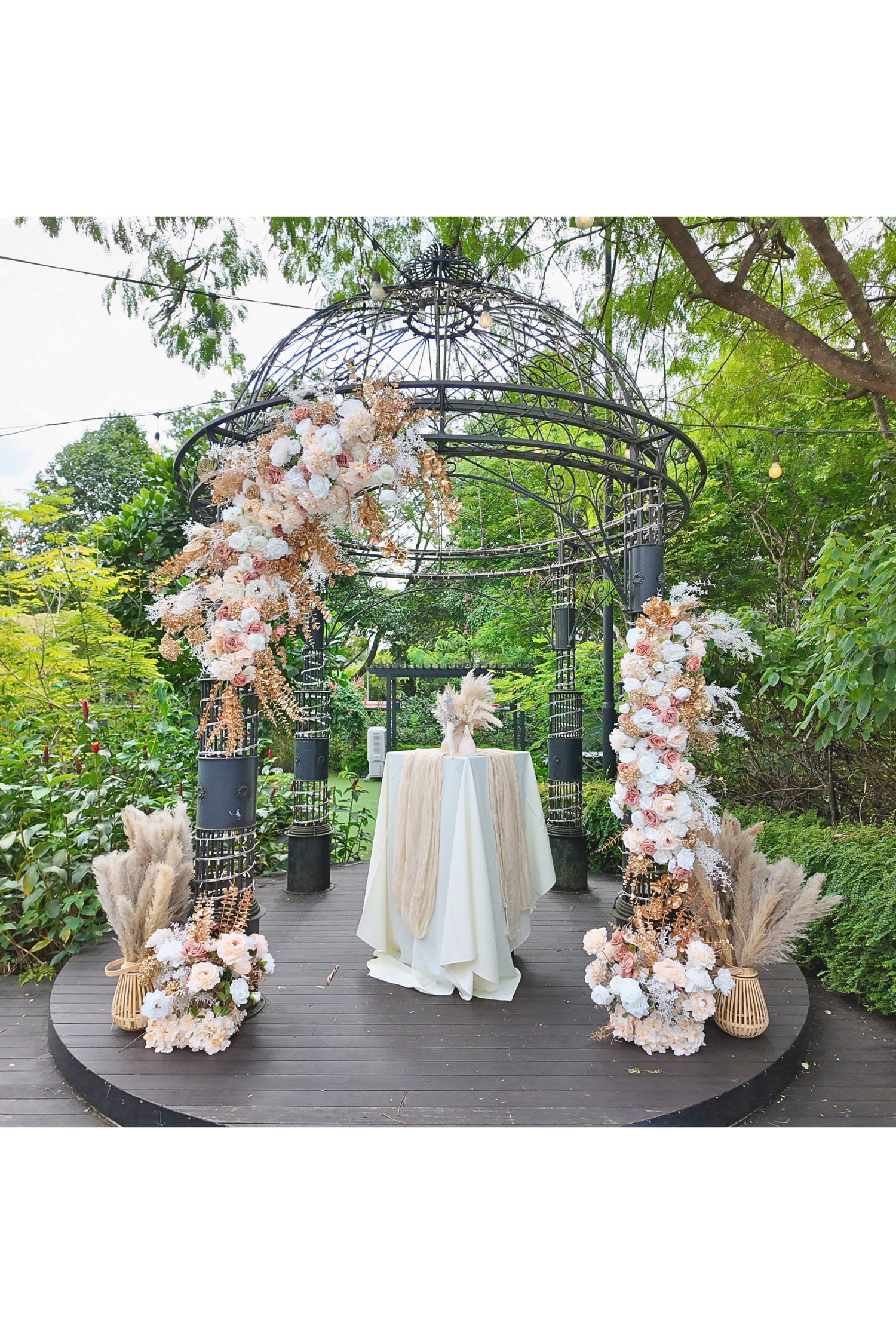 Gazebo Frame Floral Arrangement