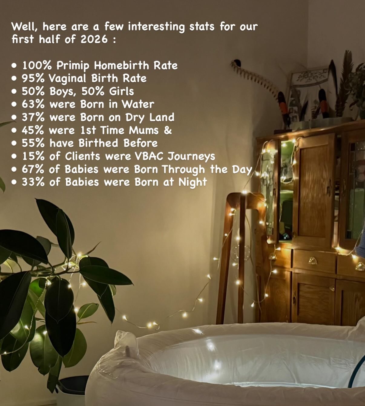 ✨ Jan to June 2026 Nesting Hub Stats from our Beautiful Nesting Hub Journeys ✨

Our Midwives, Birthing Mummas, Bubs and Families are ALL AMAZING!!!! 🤩🤩🤩

&bull; 100% 1st Time Mum Homebirth Rate!!!

&bull; 95% Vaginal Birth Rate

&bull; 50% Boys &a
