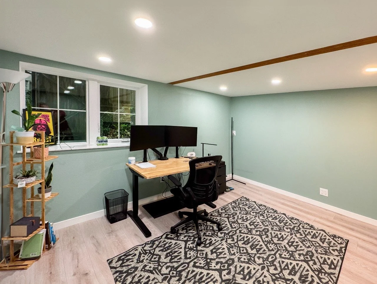 Office with Bathroom in Basement