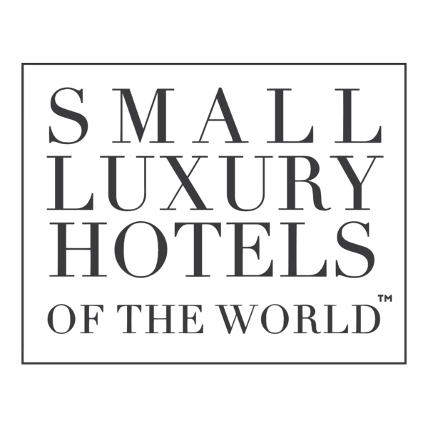 Text reading 'Small Luxury Hotels of the World' in black letters on a white background.