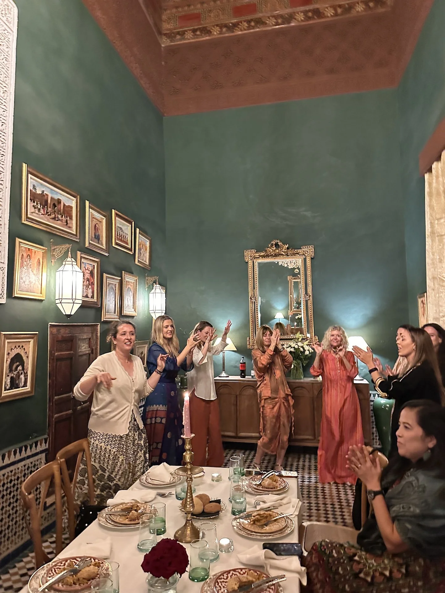 private dinner for women in marrakech morocco retreat