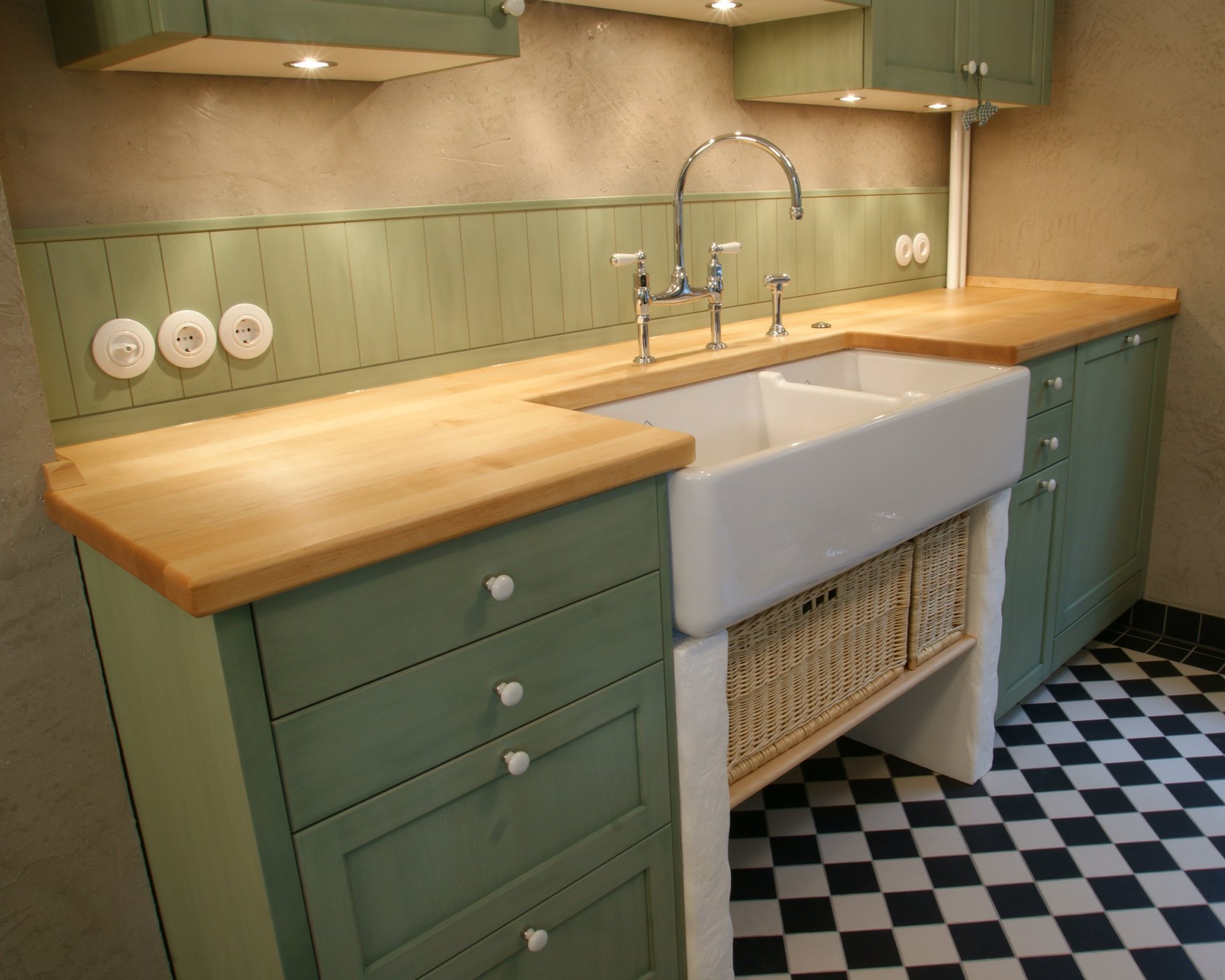 Massivholzarbeitsplatte hell Ahorn