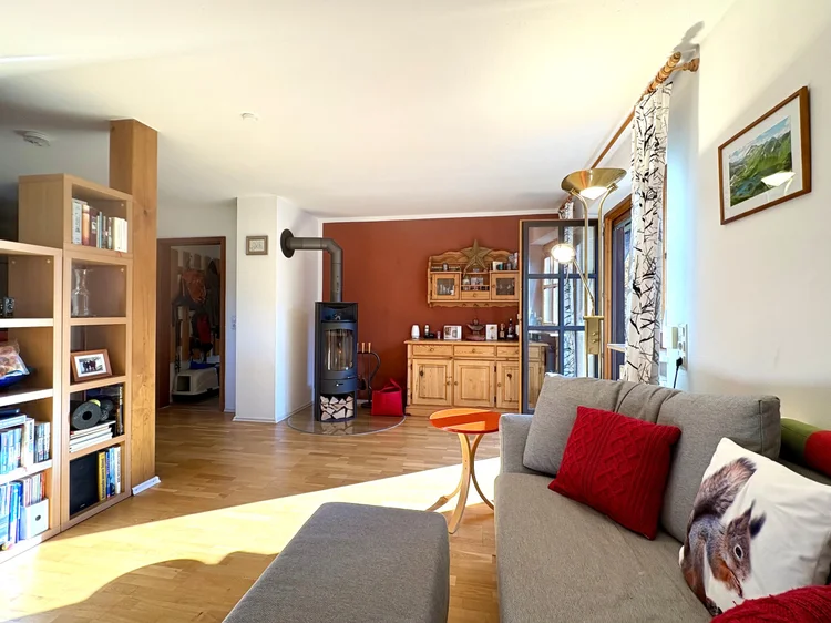 Wohnzimmer mit Schwedenofen
