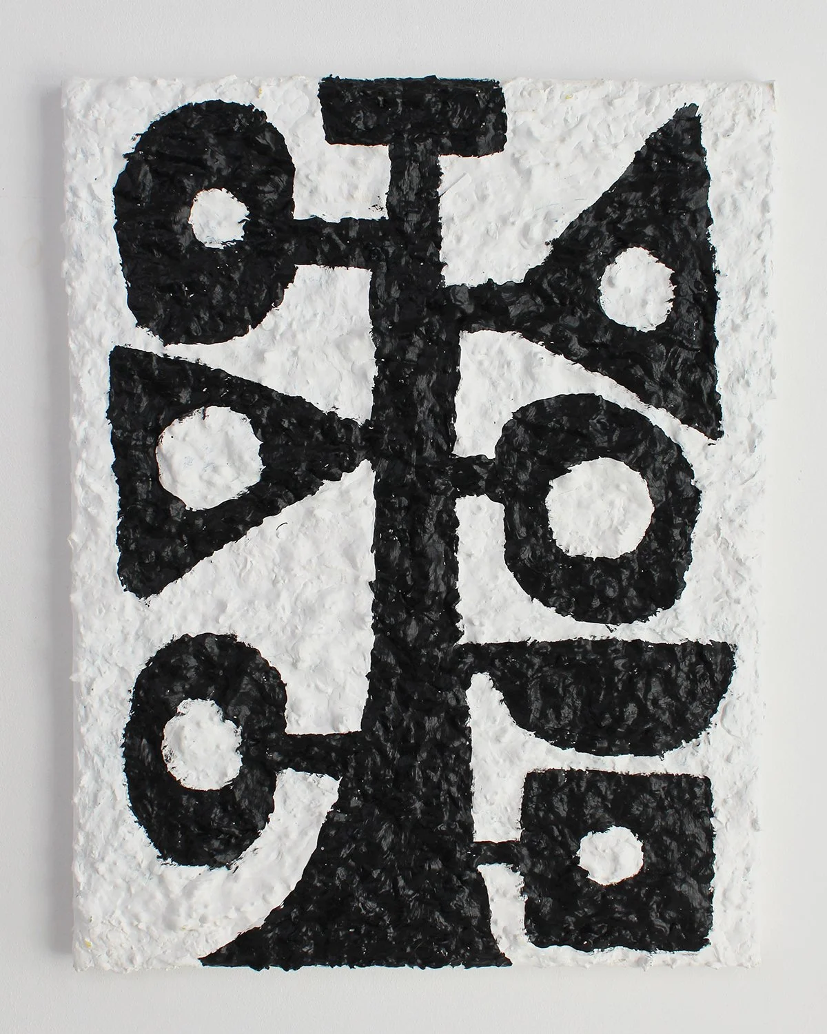 Jazz Plant, papier mâché & acrylic on canvas, 45 x 36 cm