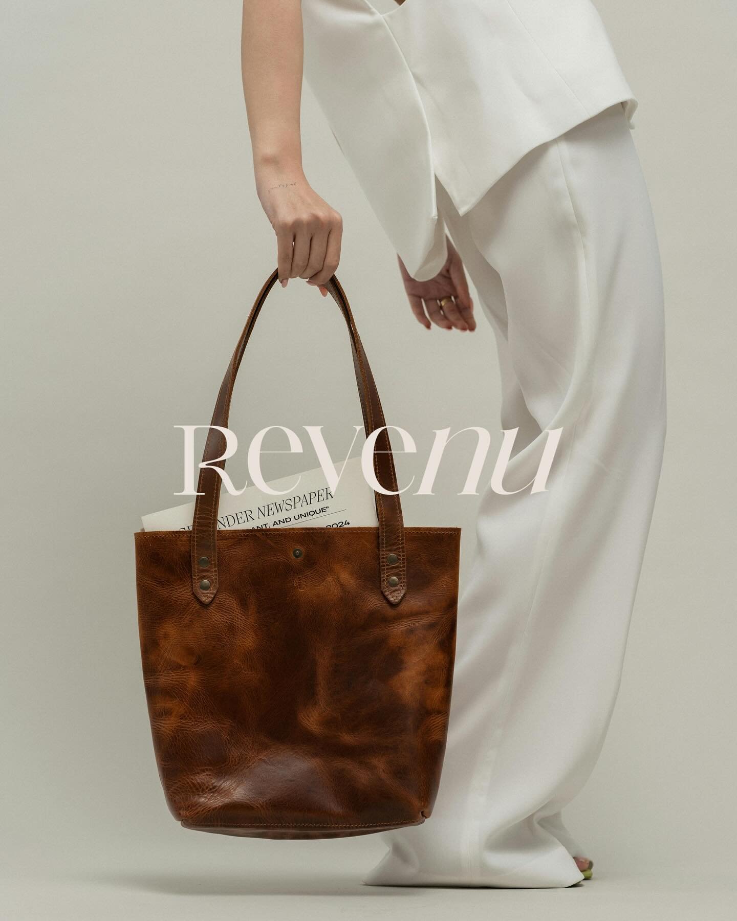 Revenu transitioned from a playful &ldquo;bestie&rdquo; vibe to a high-end brand that speaks luxury and expertise&mdash;while staying approachable and personal.

Through deep strategy work, we created a refined identity that reflects her growth as a 