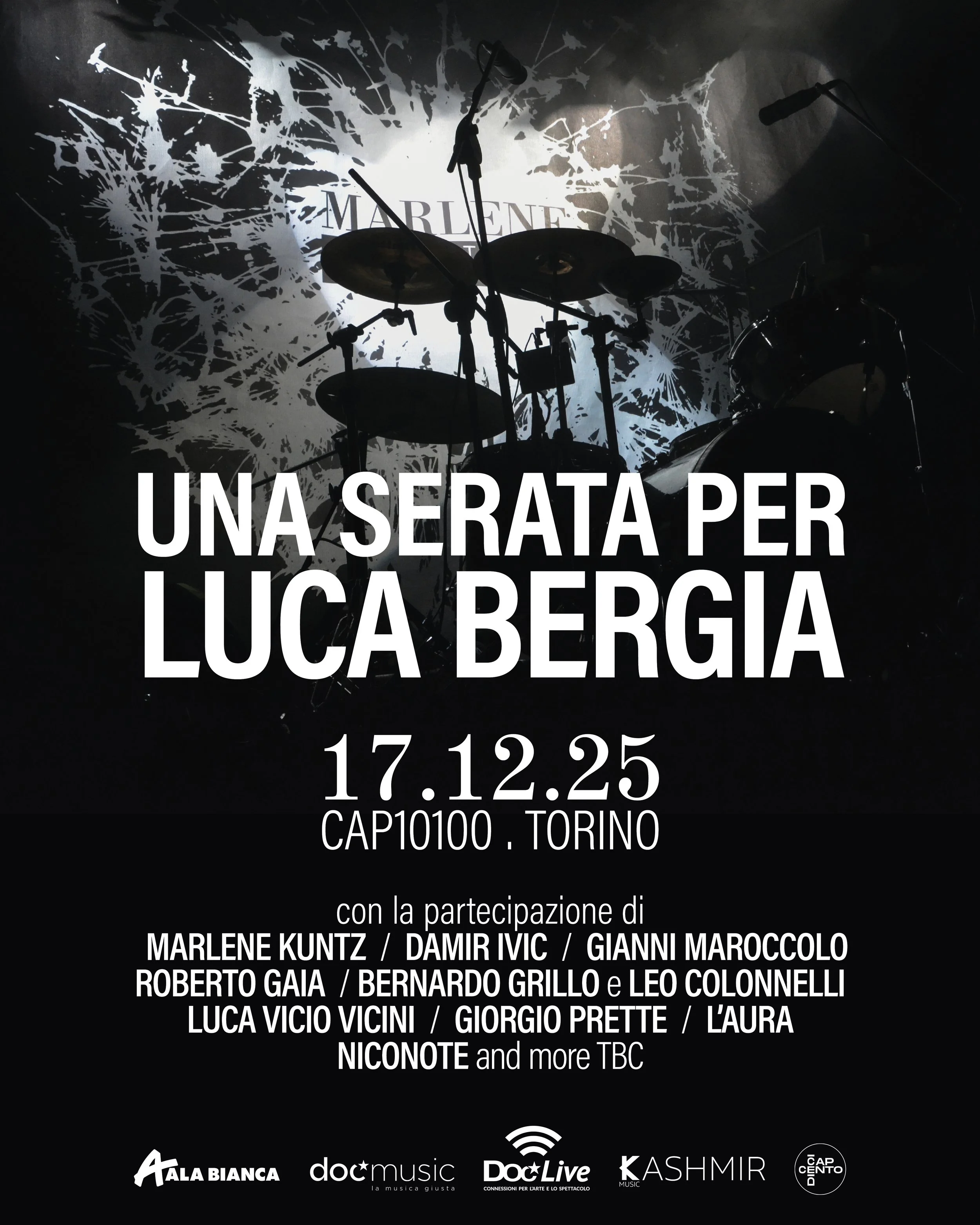 Una serata per Luca Bergia