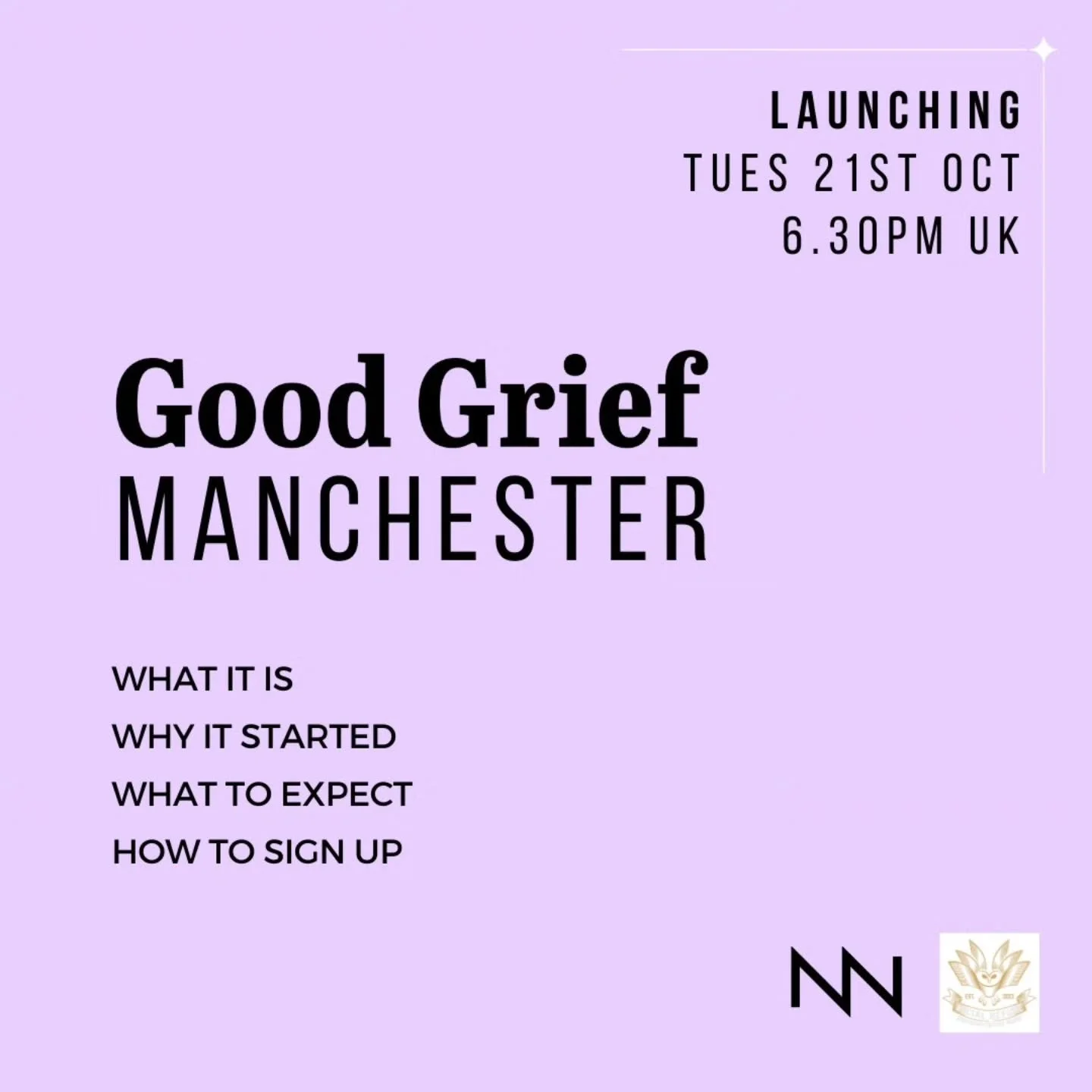 TNN's original&nbsp;Good Grief meeting is coming to Manchester!&nbsp;🎉🐝

Good Grief is a peer to peer support meeting and non-judgemental space for any adult who has been bereaved. 

It was started to bring people together to openly discuss their s