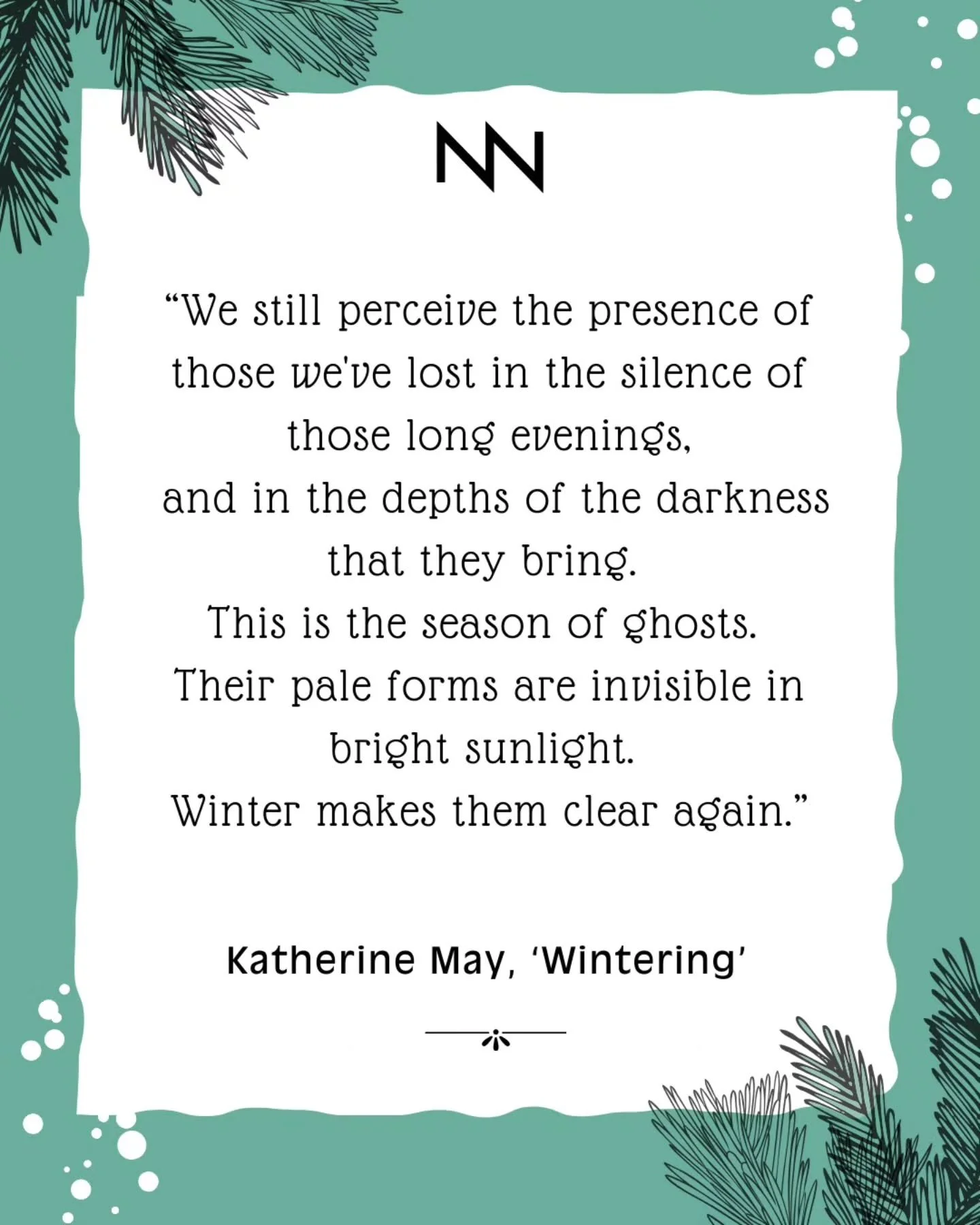 Many of us feel their grief most acutely during the dark, cold months of Winter. ❄️

The season brings with it reminders of death and loss, in the form of fallen leaves, chilling cold, long hours of night, and the monochrome palette of nature.

You m