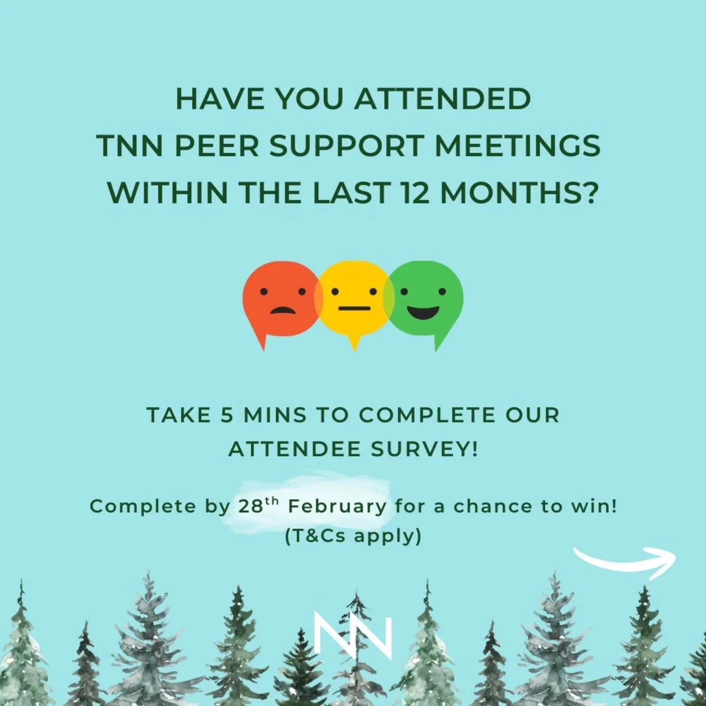 Can you take 5 minutes to complete our peer support meeting Attendee survey? 

If you have attended one of our meetings in the last 12 months, we'd love to hear from you! 🌟

It's anonymous so you feel comfortable sharing your experience.

If you are