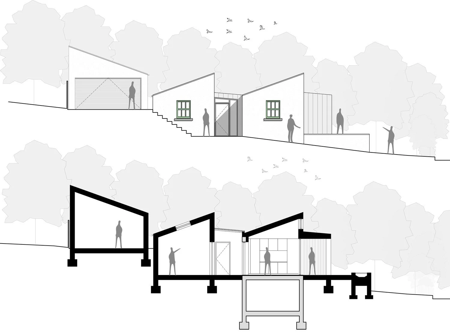 125 Architects | Dundee | Arnothill Falkirk Cross Section Diagram
