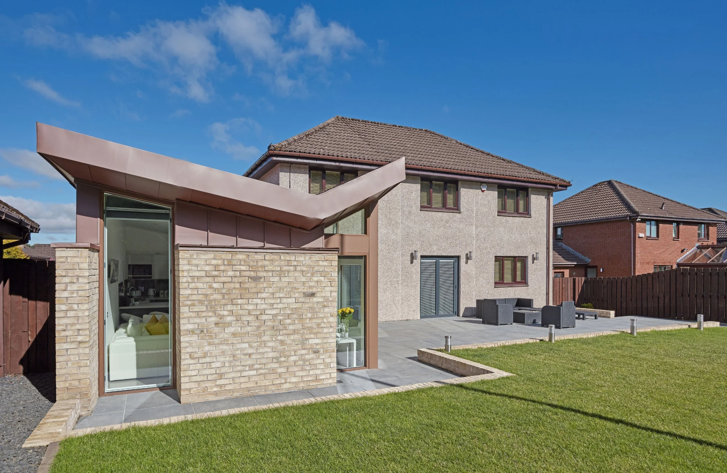 125 Architects | Dundee | Modern Butterfly Extension Rear Livingston