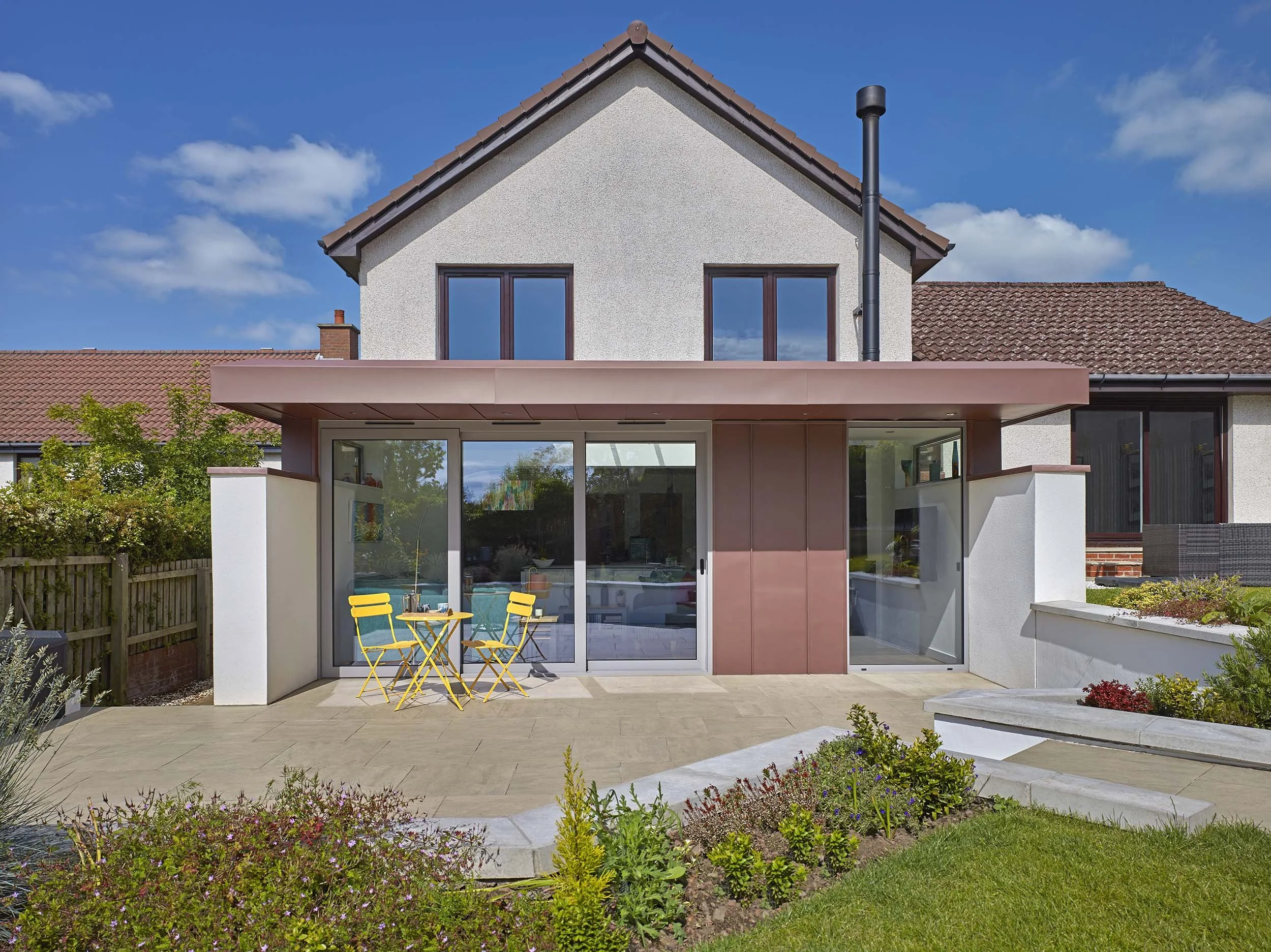 Contemporary zinc extension to a Linlithgow home.