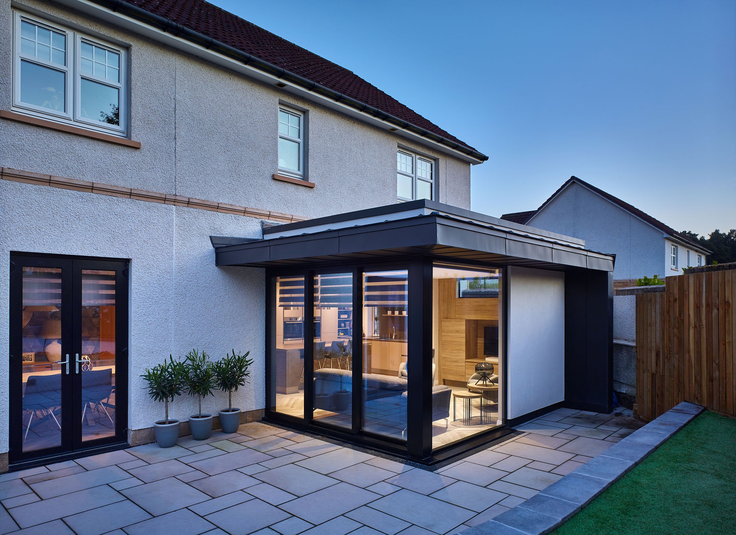 125 Architects | Dundee | Modern House Extension Falkirk Dusk