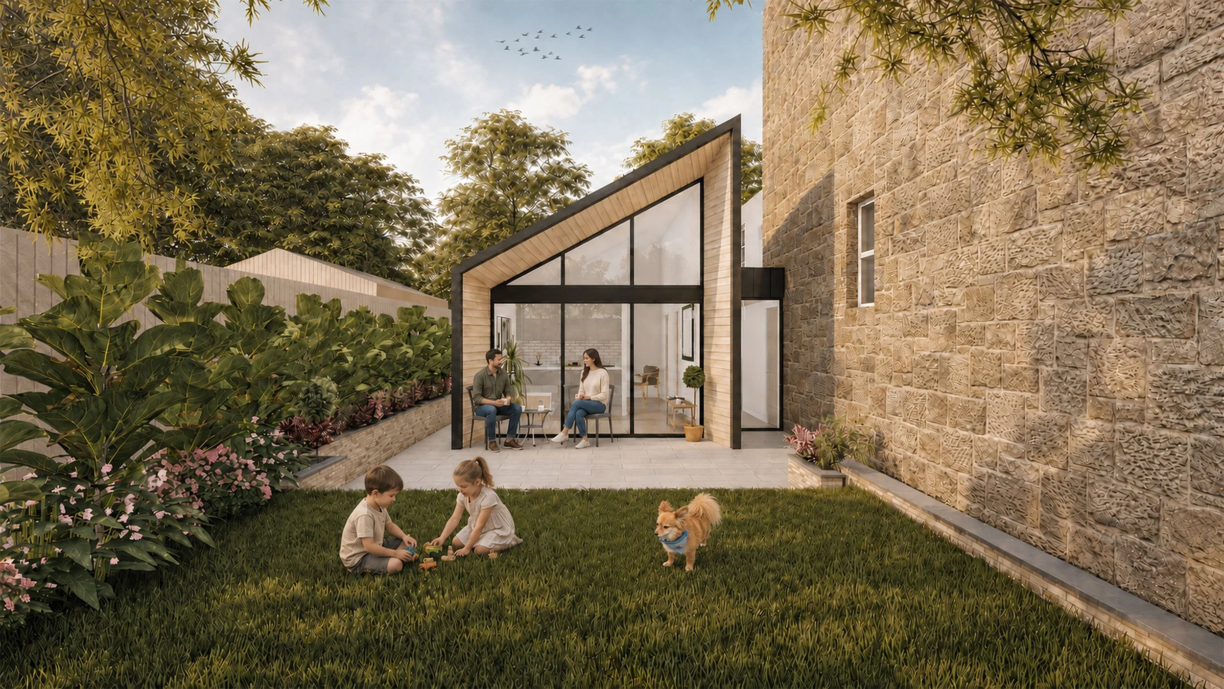 Family life at a west end lanes contemporary extension