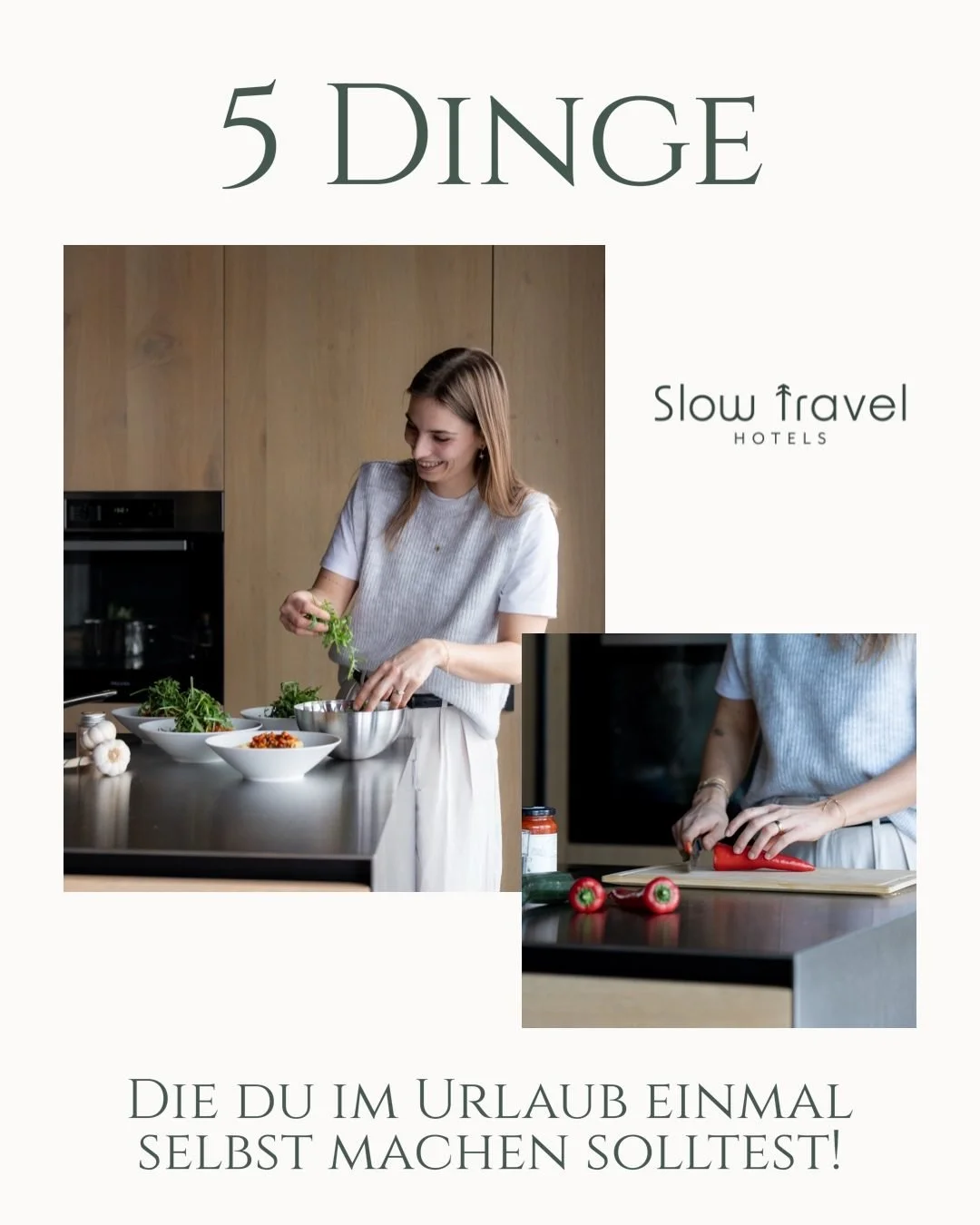 🌿 5 DINGE, DIE DU IM URLAUB EINMAL SELBST MACHEN SOLLTEST

Urlaub muss nicht immer nur aus Entspannen und Zuschauen bestehen. Manchmal entstehen die sch&ouml;nsten Erinnerungen genau dann, wenn man selbst ausprobiert, mitmacht und Neues lernt. ✨

🍝